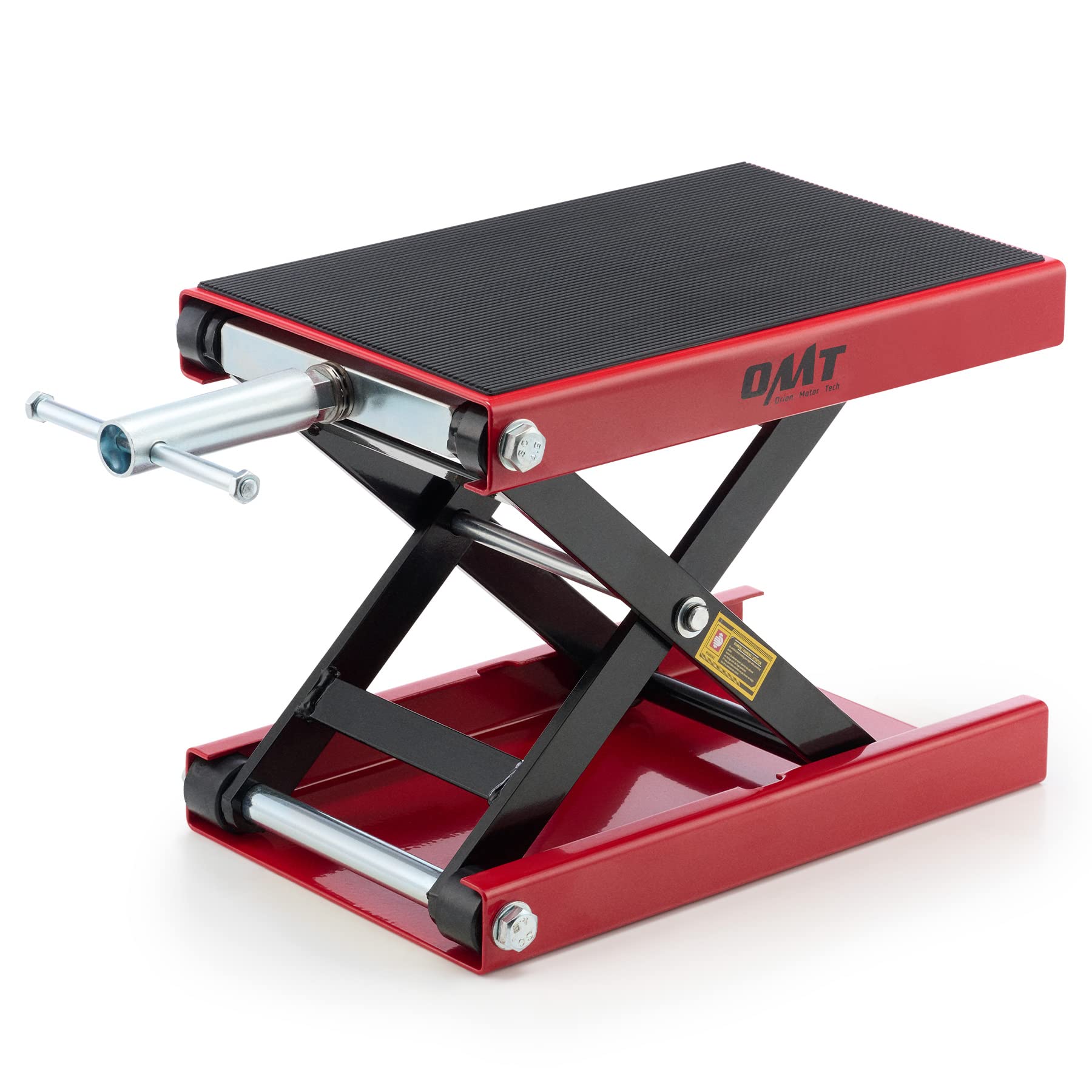 OMT Motorcycle Lift, 4-13 Inch Motorcycle Scissor Jack, 1100lb Capacity Wide Deck Motorcycle Center Stand and 1/2 Ton Scissor Li