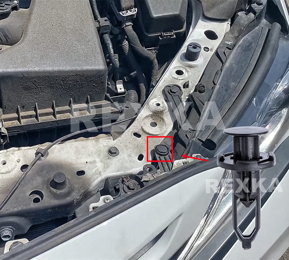 Rexka 25Pcs Fender Liner Bumper Cover Grille Retainer Clips Compatible With Toyota Lexus 52161-16010 52161-02020