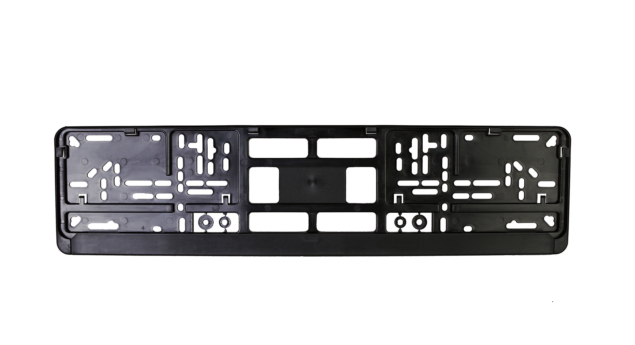 Standard Black Euro License Plate Holder - Universal Mounting Frame/Bracket
