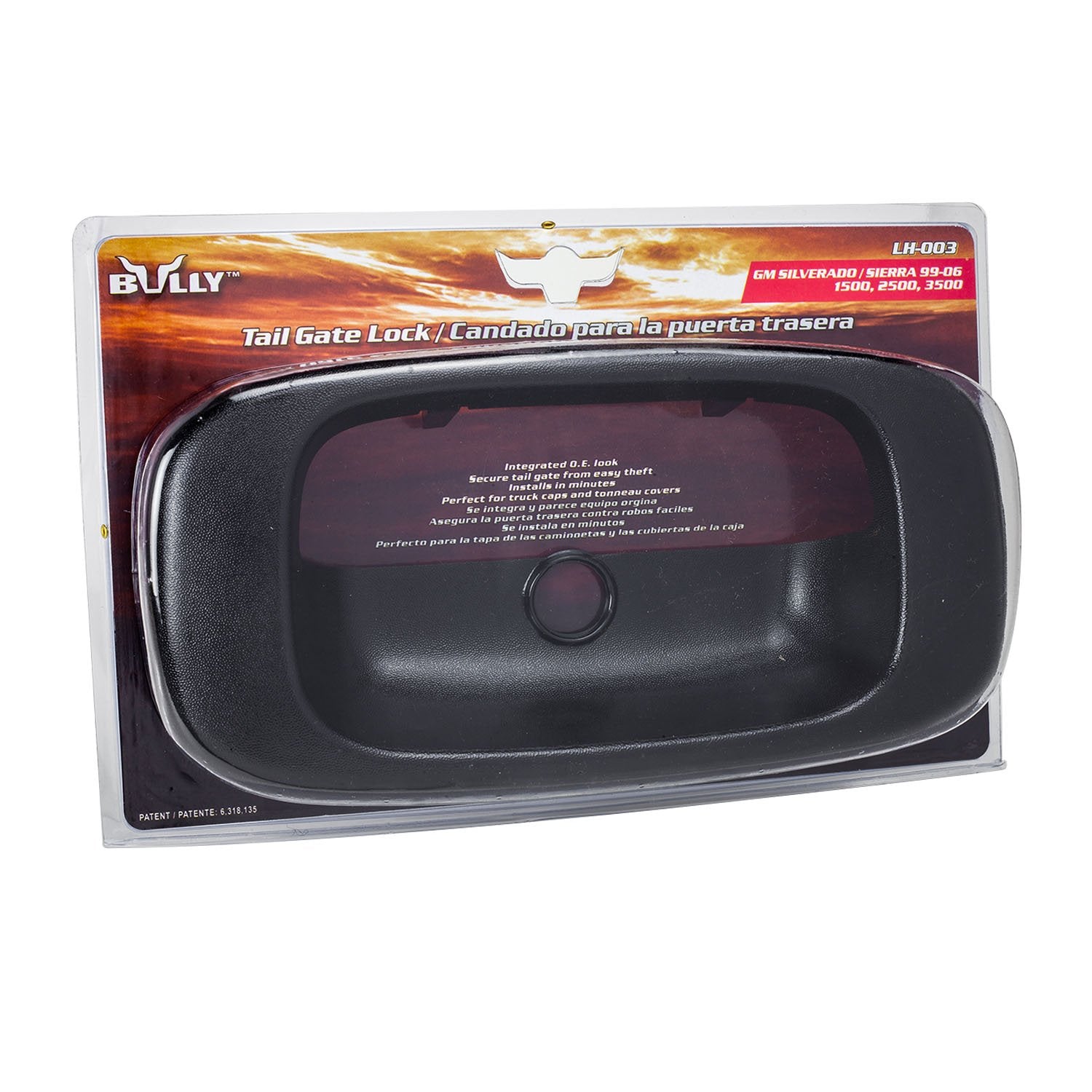 Bully LH-003WD Black Rear Trunk Tailgate Lock Door Handle - O.E. Factory Spec Replacement for 1999-2006 GM Trucks