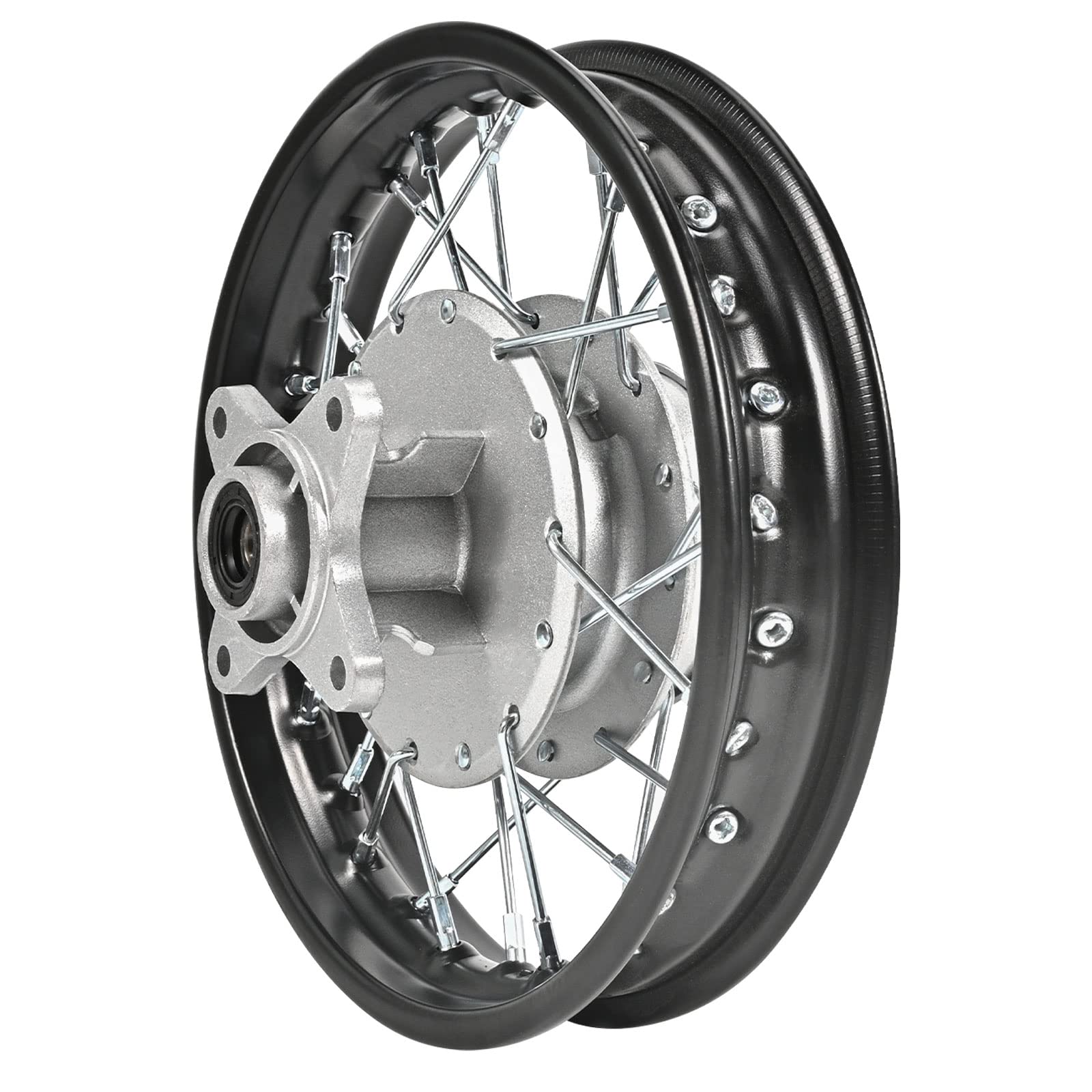 Trkimal Rear Wheel Rim Hub for Motocross Off Road Dirt Pit Bike (2.5-10 Rear Wheel Rim)