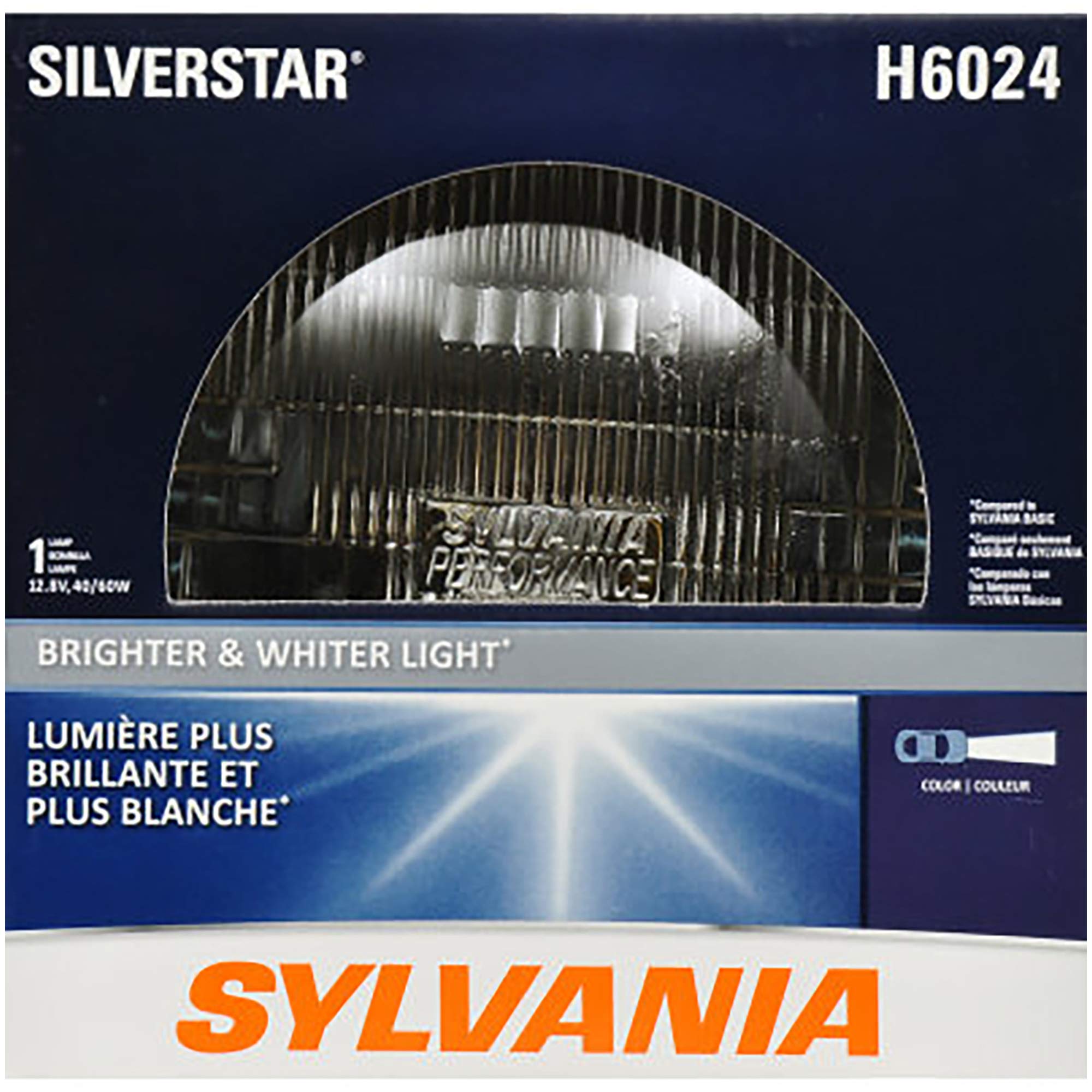 Sylvania - H6024 Silverstar Sealed Beam Headlight - High Performance Halogen Headlight Replacement (7 Inch Round) Par56, Brighte