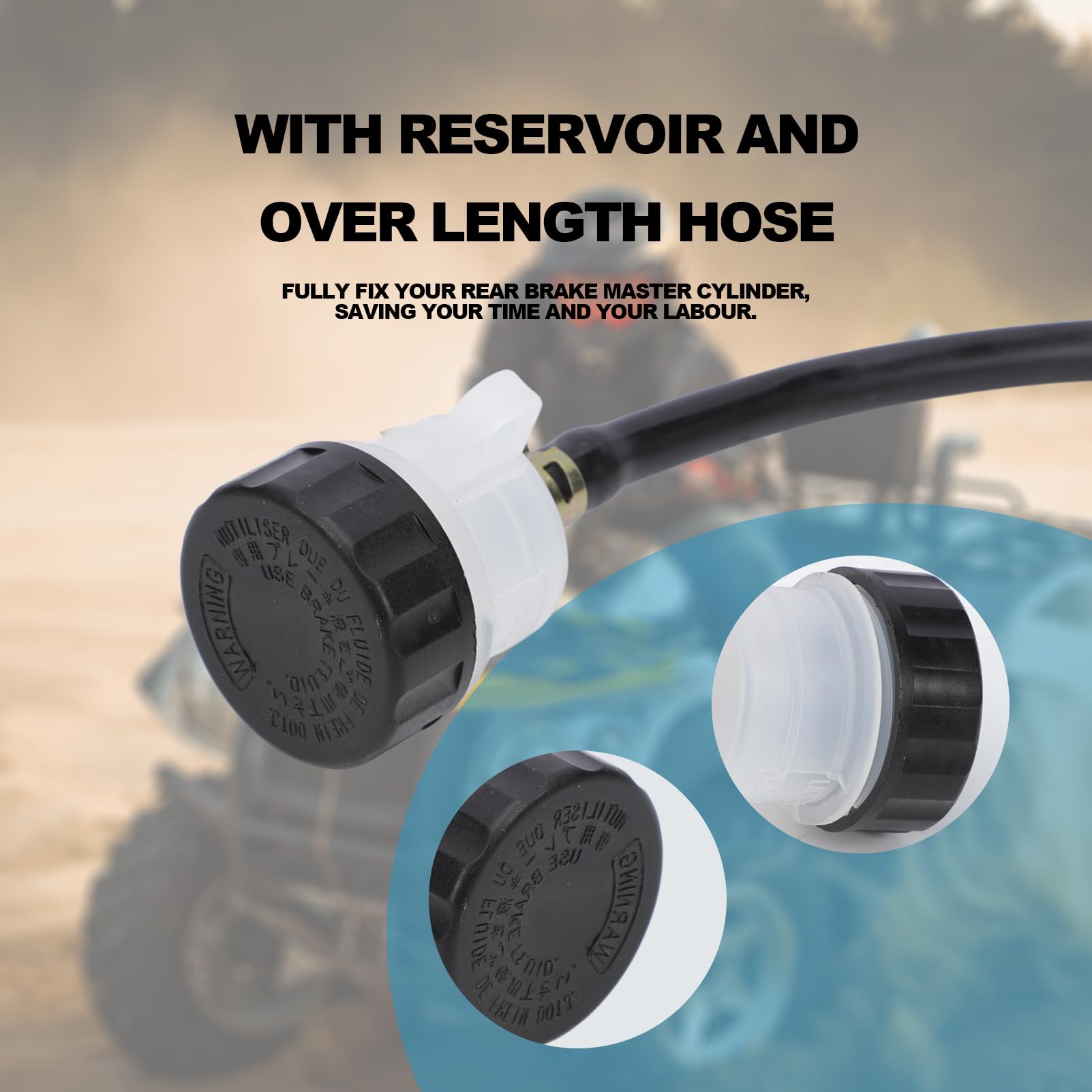 Rear Brake Master Cylinder fits for Polaris Sportsman 335 400 450 500 600 700 800 Magnum 325 330 Scrambler Trail Blazer Trail Bo