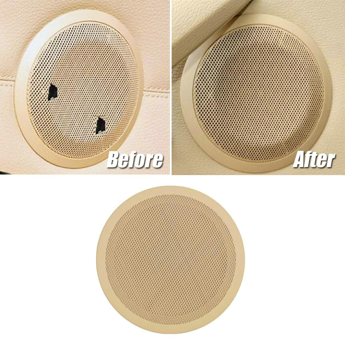 fitfoyo Front Door Speaker Cover for BMW 3 Series E90 320i 318i Beige 2005-2012 - OEM Replacement Part 51417144563/7144563