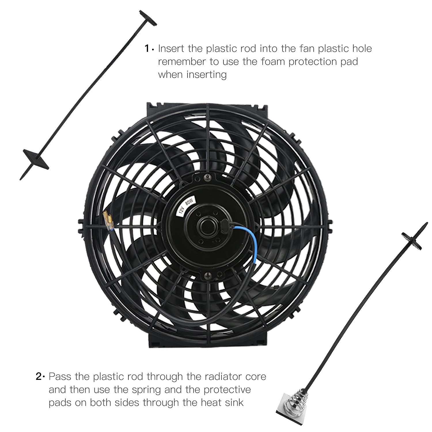 Fan Mounting Kit, Mellbree Electric Radiator Fan Mounting Kit Compatible For Electric Cooling Fan And Transmission Cooler