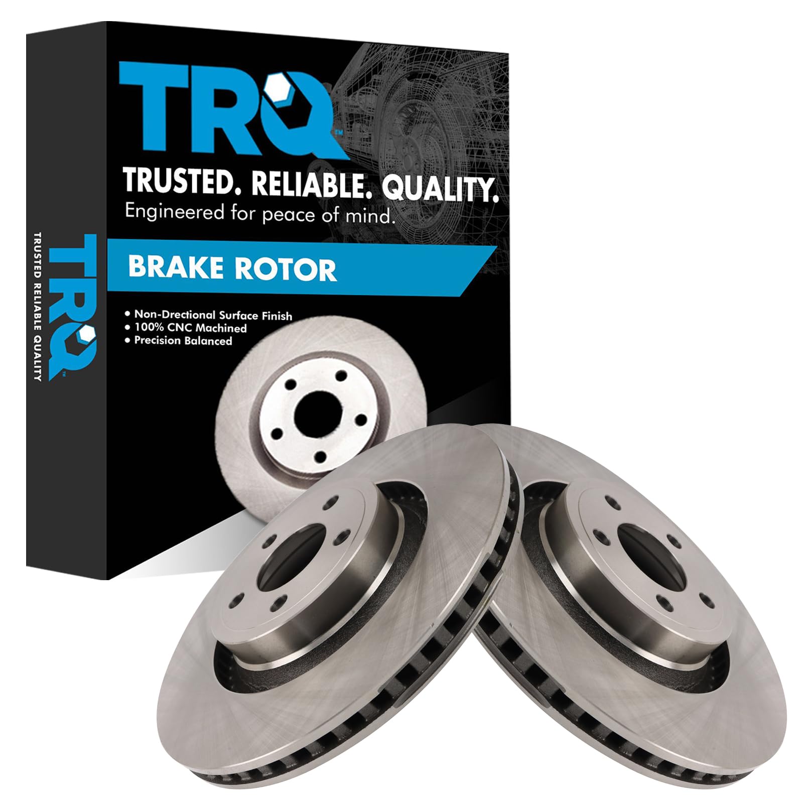 Trq Front Brake Rotors Set Compatible With 2015-2020 Ford Mustang