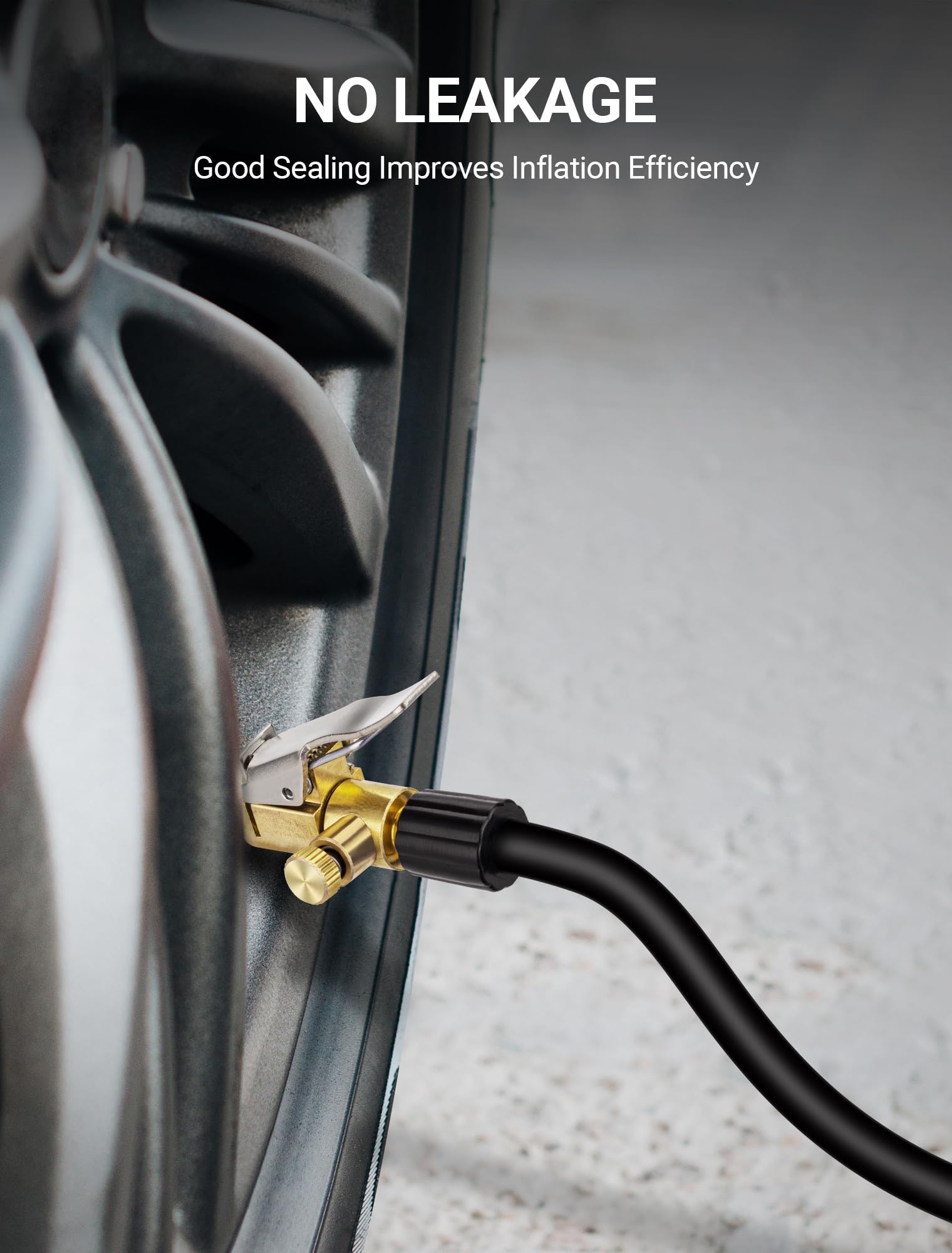 2-Pack Locking Tire Air Chuck, Brass Tire Inflator Hose Adapter W/Clip Adapter & Release Button For Lock On, No Leakage Air Comp