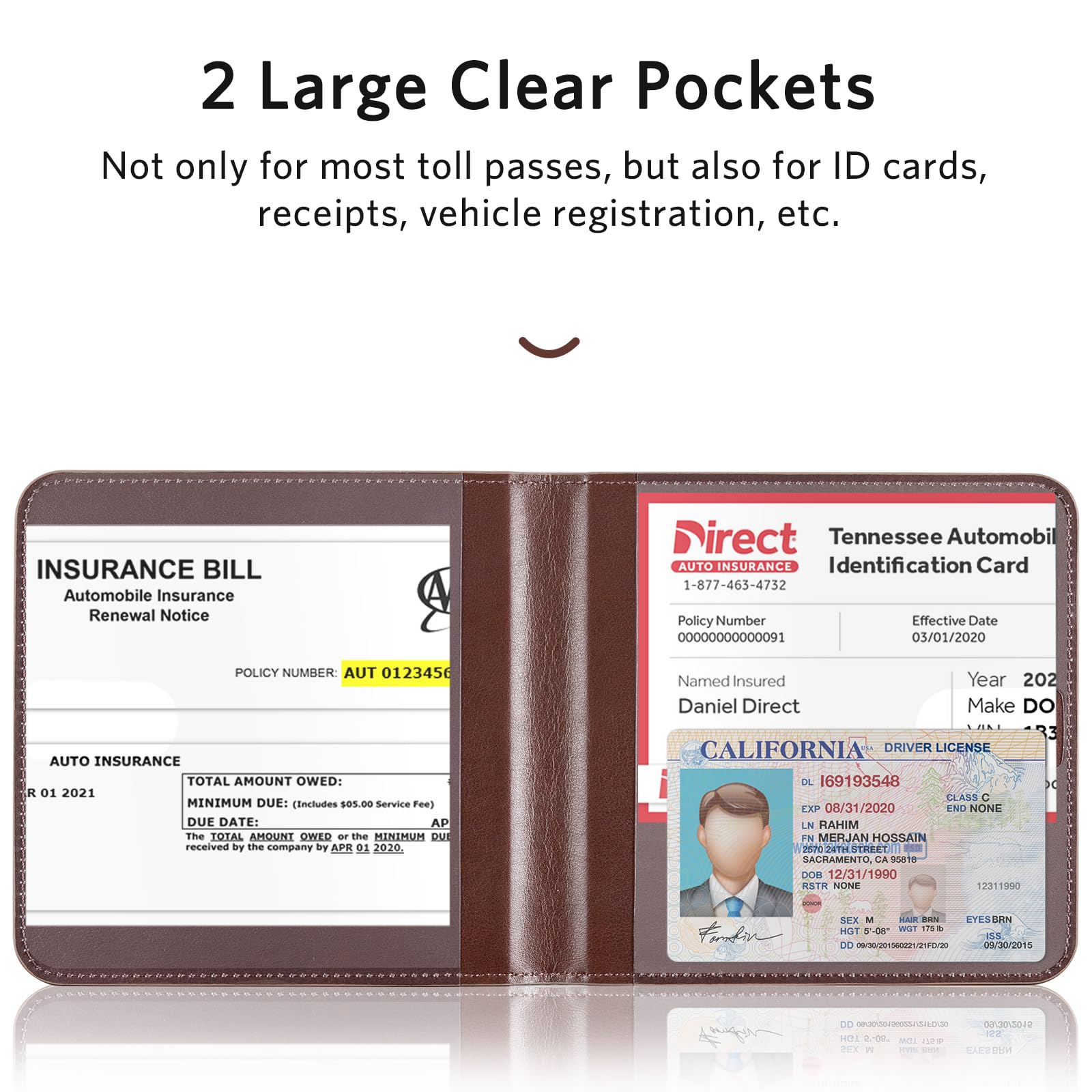 Cobak Car Registration And Insurance Holder - Vehicle Glove Box Car Organizer, Auto Truck Comparment Accessories Case For Essent