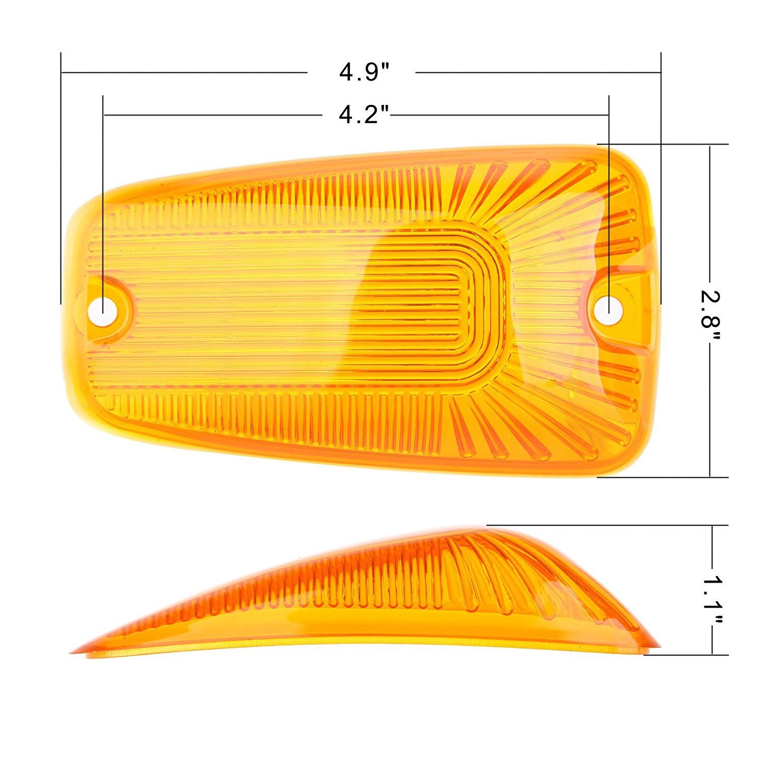 5 Pieces Top Roof Cab Marker Lights Lens Cover Replacement For 1988-2000 Chevy Gmc C/K1500/2500/3500/4500/5500/6500/7500 Kodiak