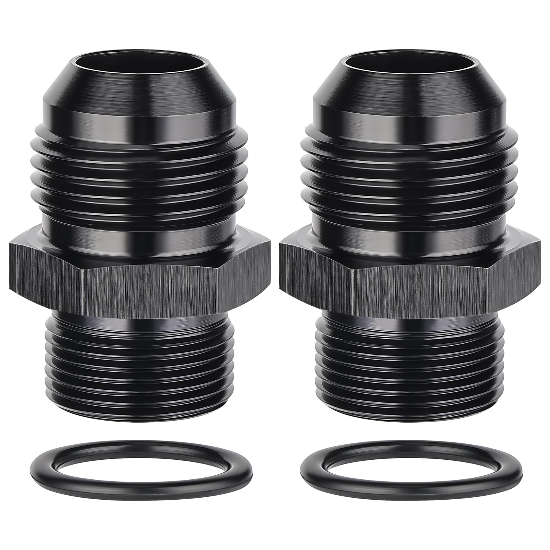 Evil Energy 12An Male Flare To M24 X 1.5Mm Male Metric Fitting Adapter Aluminium Alloy 2Pcs