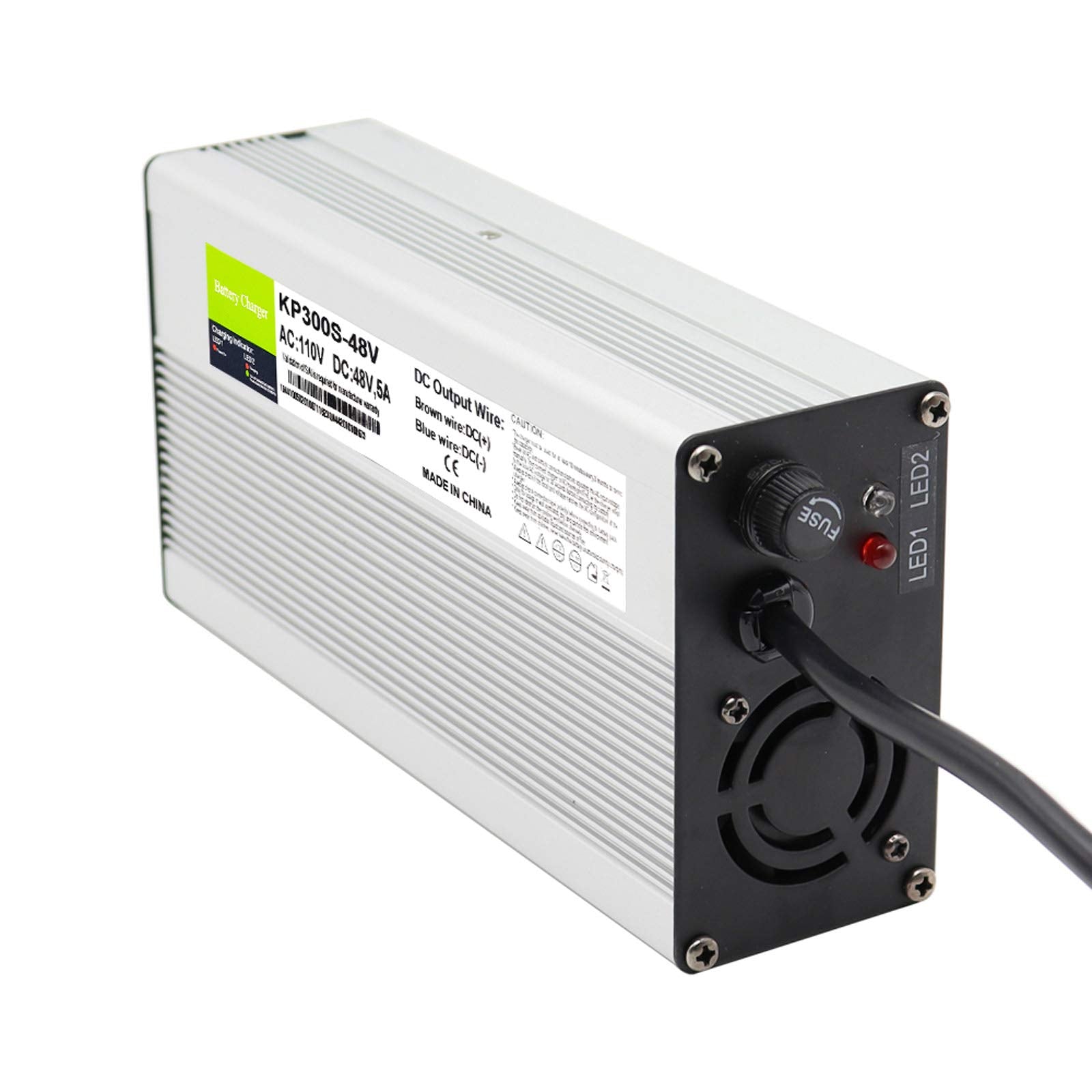 Abakoo Battery Charger 48 Volt 5 Amp For Club Car Golf Cart With 3 Pin Round Plug