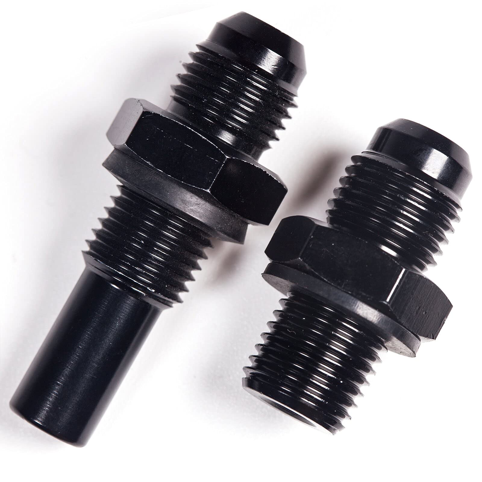 Jsdan 4L80E 6 An X 1/4Nps Transmission Cooler Adapter Fittings Front And Rear Port -6An Flare 6 An Ls1 Lm7 Lr4 Lq4 Ls6 L59 Lq9 Lm4 L33 Ls2 Lh6 L92 L76 Ls3 551124 (Pack Of 2) Gm 1997-2007