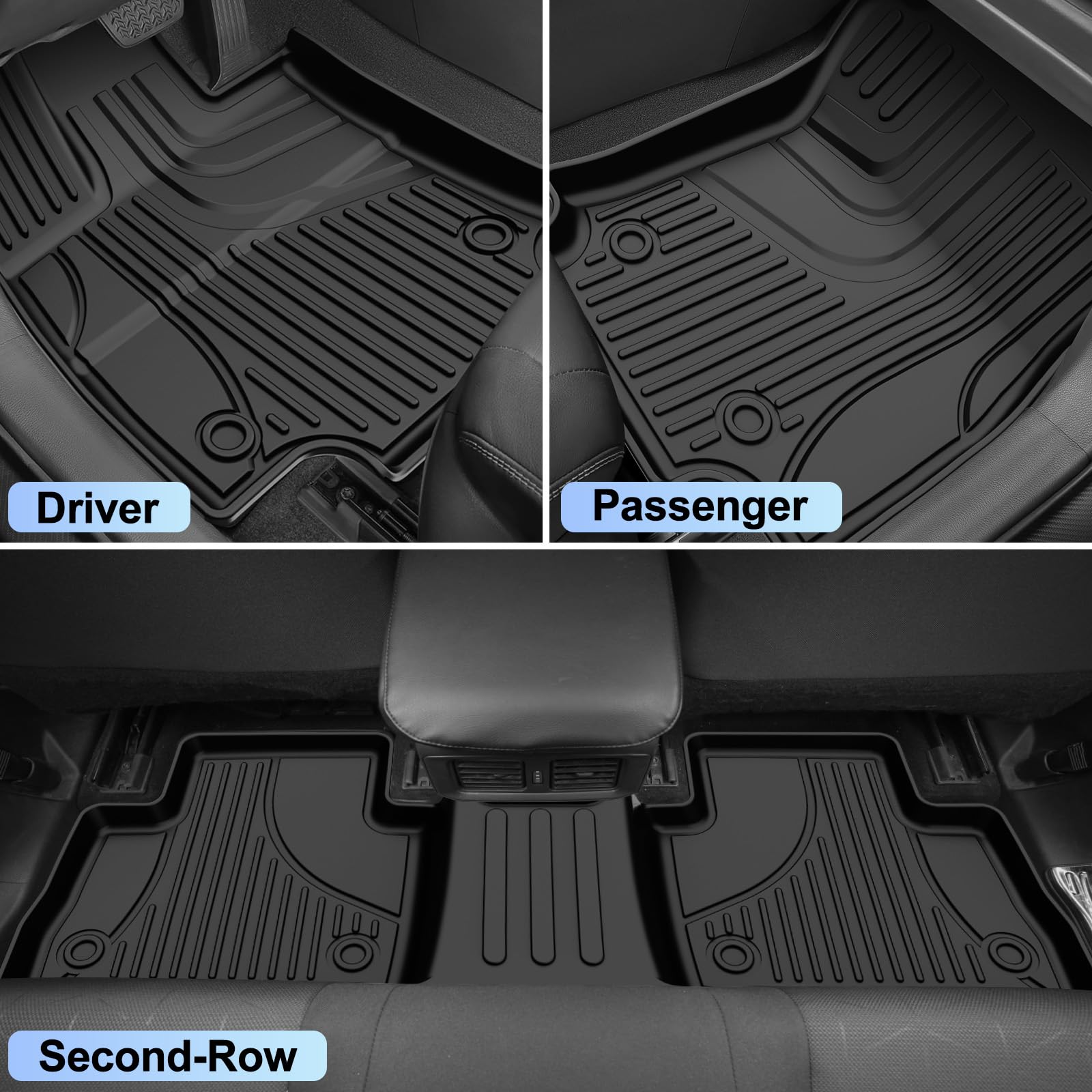 Rav4 Floor Mats Aomsazto Floor Liners Fit For Toyota Rav4 2019-2025 (Not Fit Hybrid): All Weather Automotive Floor Mats - 1St &