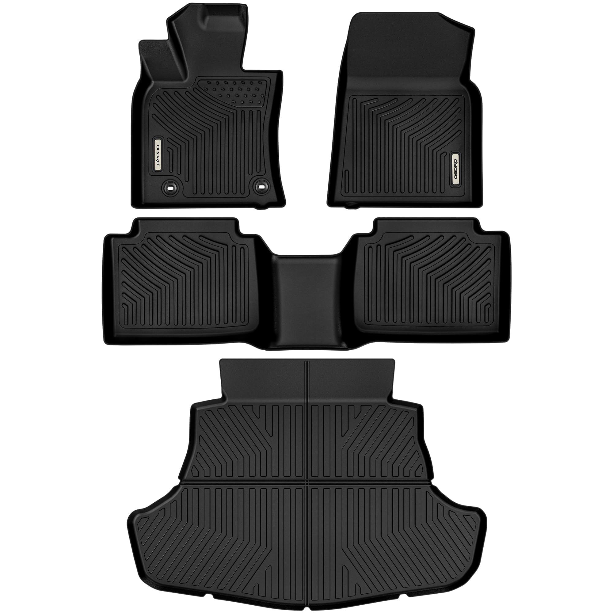 Oedro Floor Mats Fit For 2018-2024 Toyota Camry, Not For Hybrid & Awd Models, Tpe All Weather Floor Liners Custom Fit For 2024 T