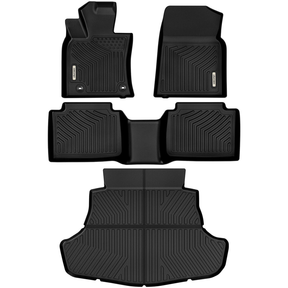 Oedro Floor Mats Fit For 2018-2024 Toyota Camry, Not For Hybrid & Awd Models, Tpe All Weather Floor Liners Custom Fit For 2024 T