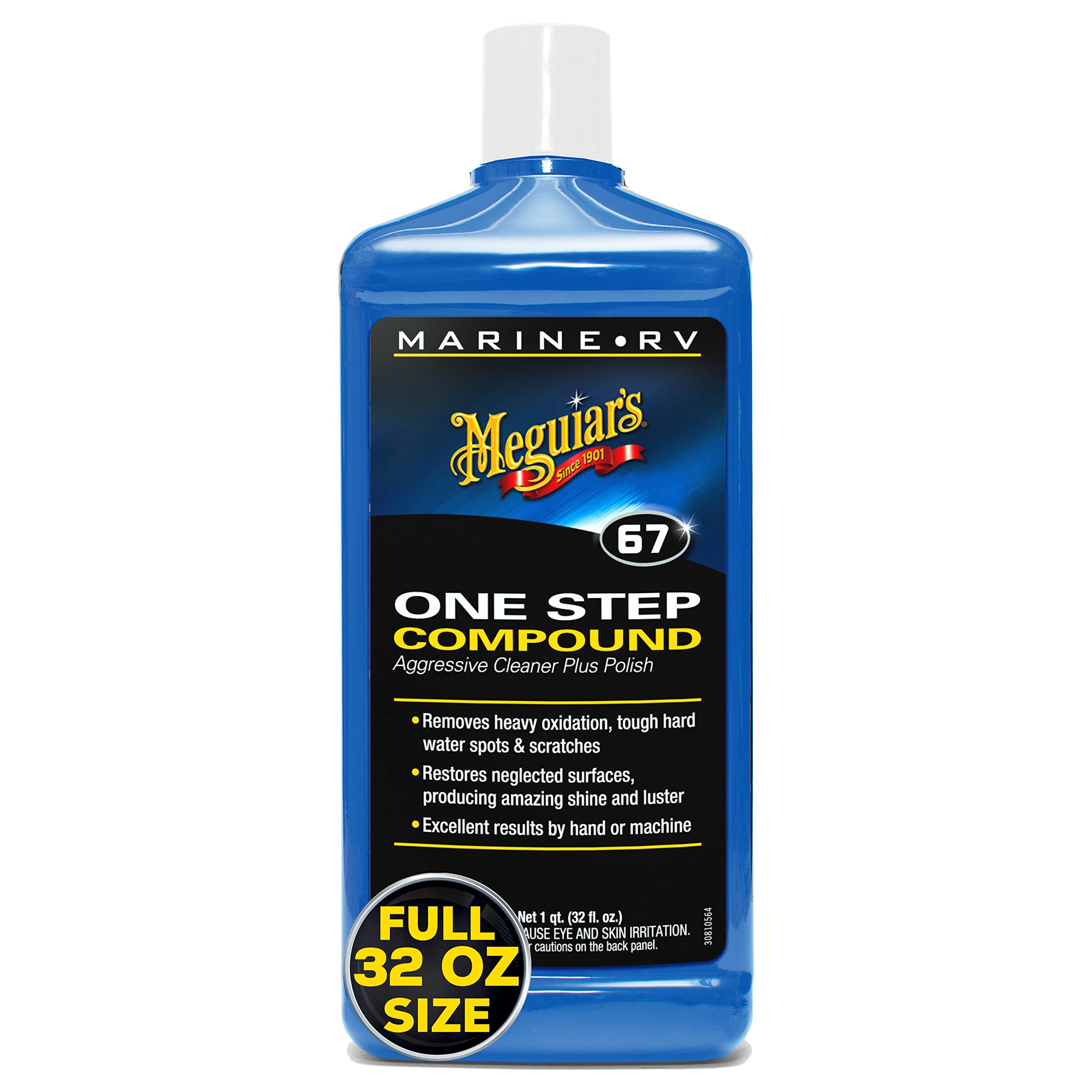 Meguiar'S Marine/Rv One Step Compound - Marine And Rv Restorer That Removes Heavy Oxidation And Scratches While Restoring Gloss