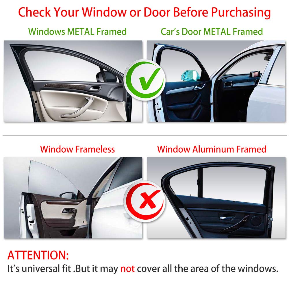 Aokway Side Window Sunshade Sun Shade For Car Window Double Thickness Auto Windshield Sunshades Curtain Universal Fit For Driver
