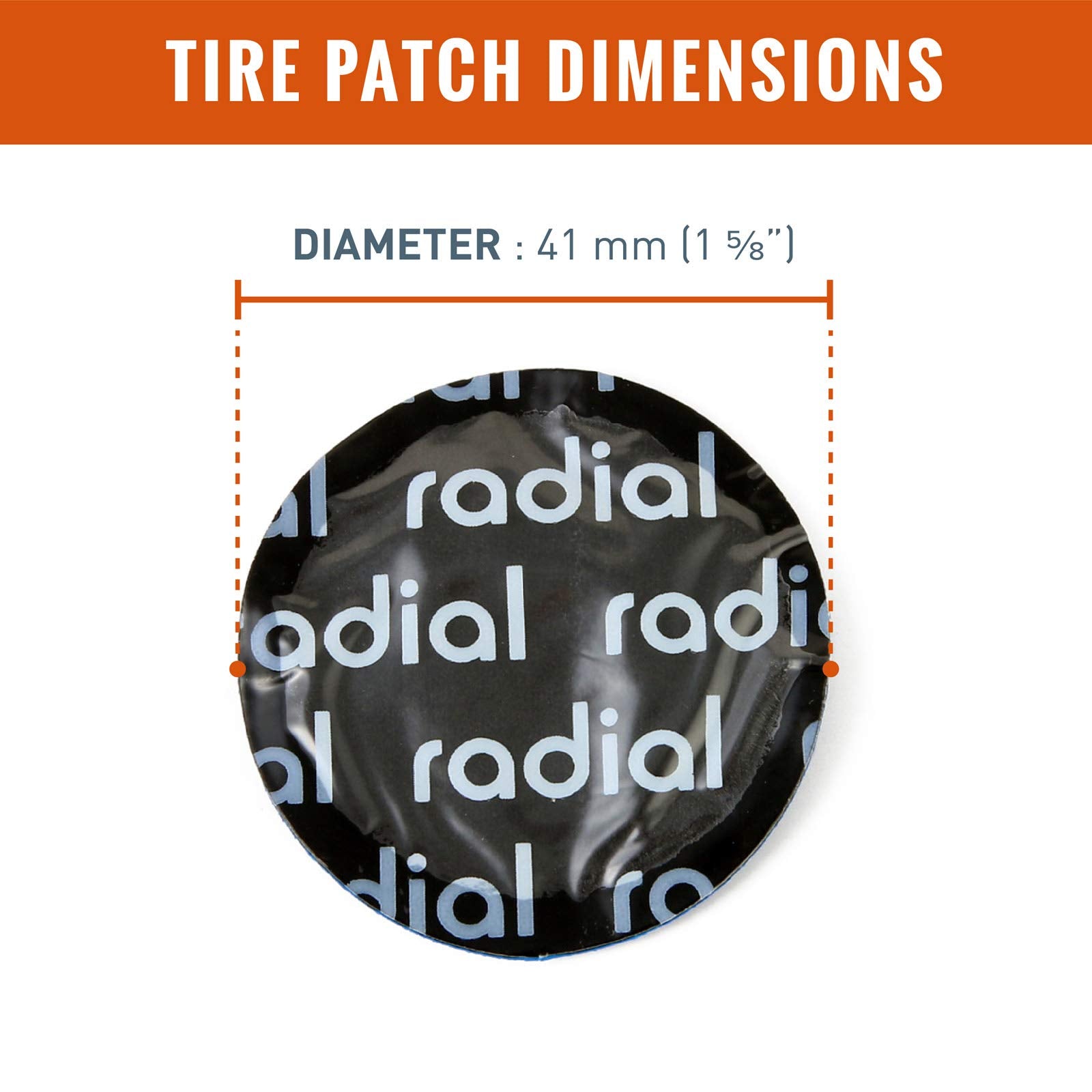 Rocktrix Small Radial Tire Patches, Pack Of 50, 1-5/8' Diameter (41Mm), Round Rubber Repair Patch For Tubeless Tires