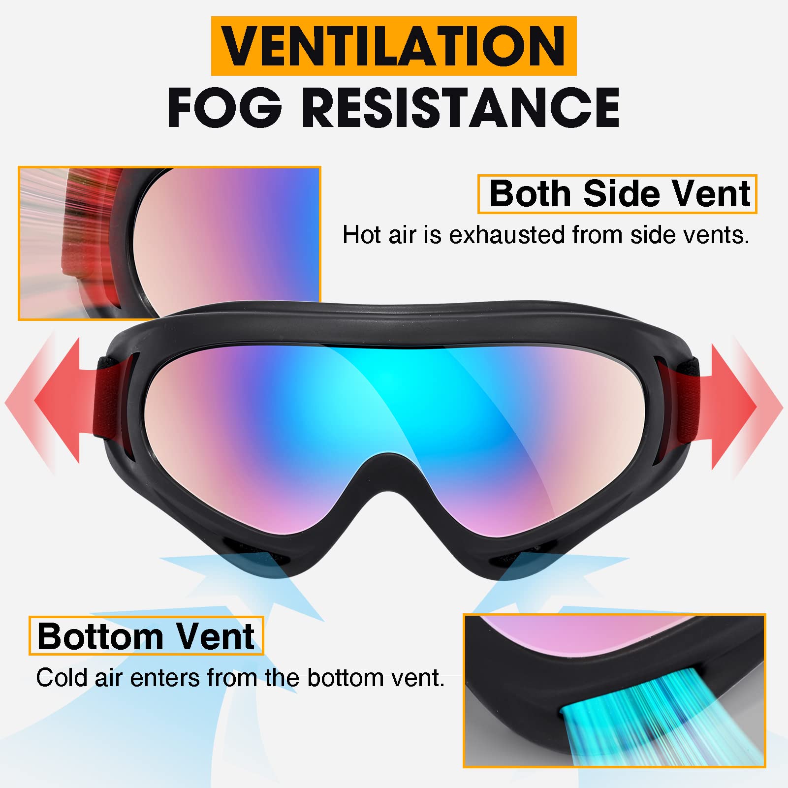 Mambaout Kids Motorcycle Goggles, 2-Pack Dirt Bike Goggles For Child, Atv Off-Road Racing Goggles For Boys Girls