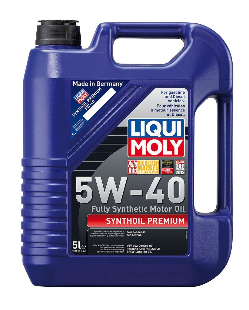 Liqui Moly (2041-4Pk Premium 5W-40 Synthetic Motor Oil - 5 Liter, (Pack Of 4)