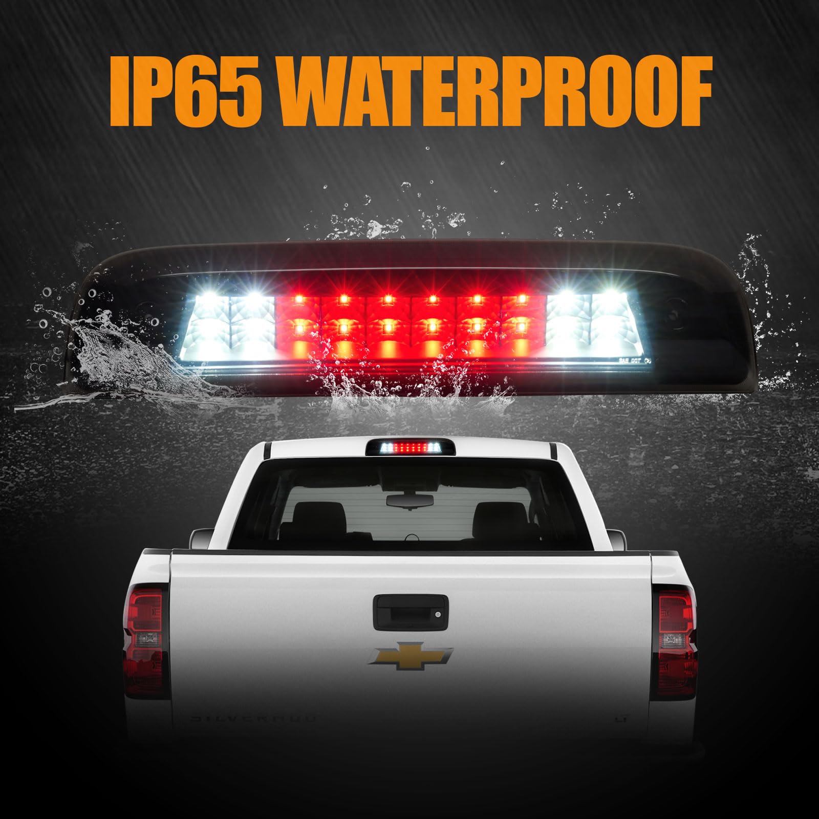 Cxdar Third 3Rd Brake Light Led For 2014-2018 Chevy Silverado/Gmc Sierra 1500 2500Hd 3500Hd, High Mount Rear Brake Lights Assemb