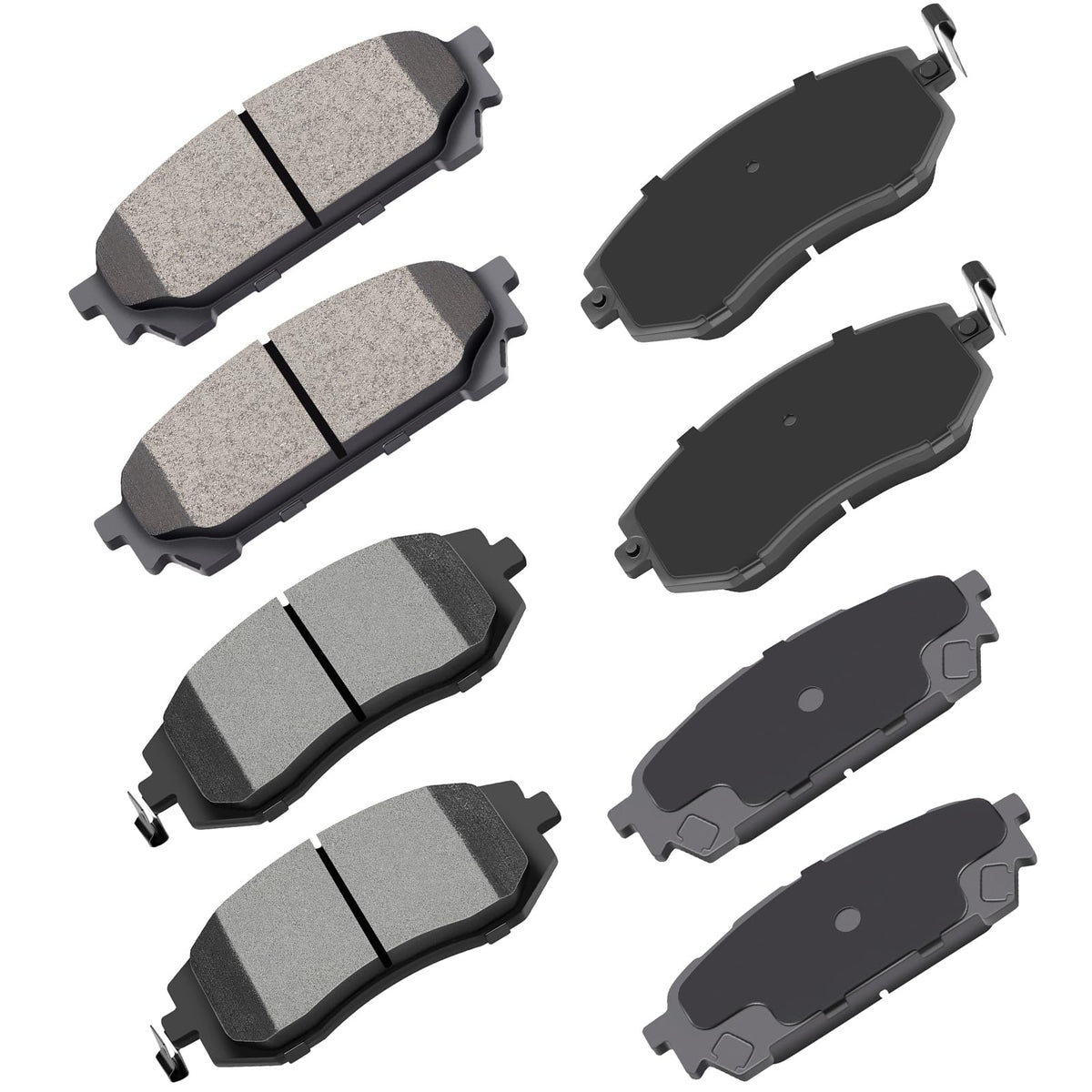 Cciyu D1004 D929 Front Rear Ceramic Brake Pads Kits 8Pcs Fit For 2005-2006 For Saab 9-2X,2004-2008 For Subaru Forester,2003-2007