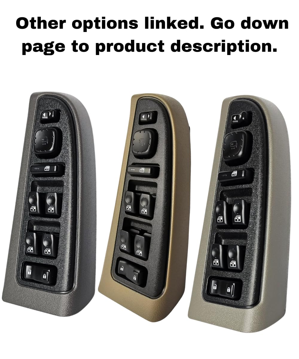 SWITCHDOCTOR Window Master Switch & Dark Gray Bezel for 2003-2006 GMC Sierra, Chevrolet Silverado, Suburban, Tahoe, Yukon, Avala