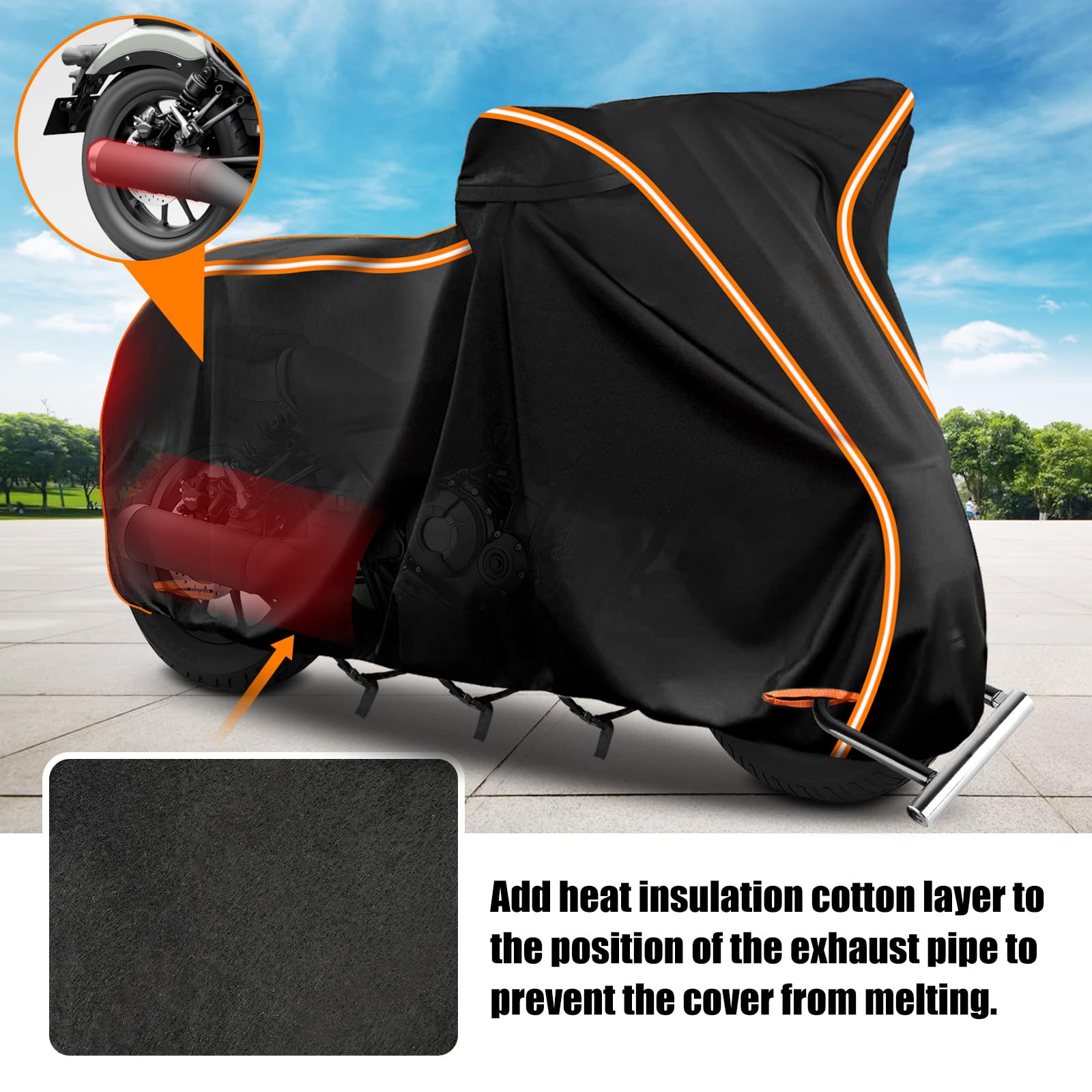 420D Motorcycle Cover For Honda Rebel 250 300 500 1100 Shadow 600 750 1100 / Vtx 1300 1800 / Fury / Vt750,Outdoor Bike Cover Win