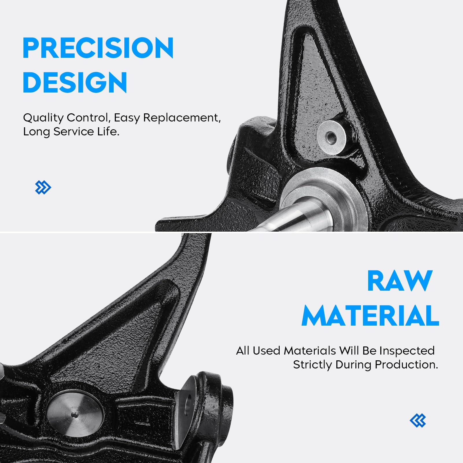 2'' Drop Lowering Spindles Steering Knuckle for Chevy S10 1982-2004, Blazer 1983-1994, GMC S15 1983-1990 Fits 2WD Vehicles Only