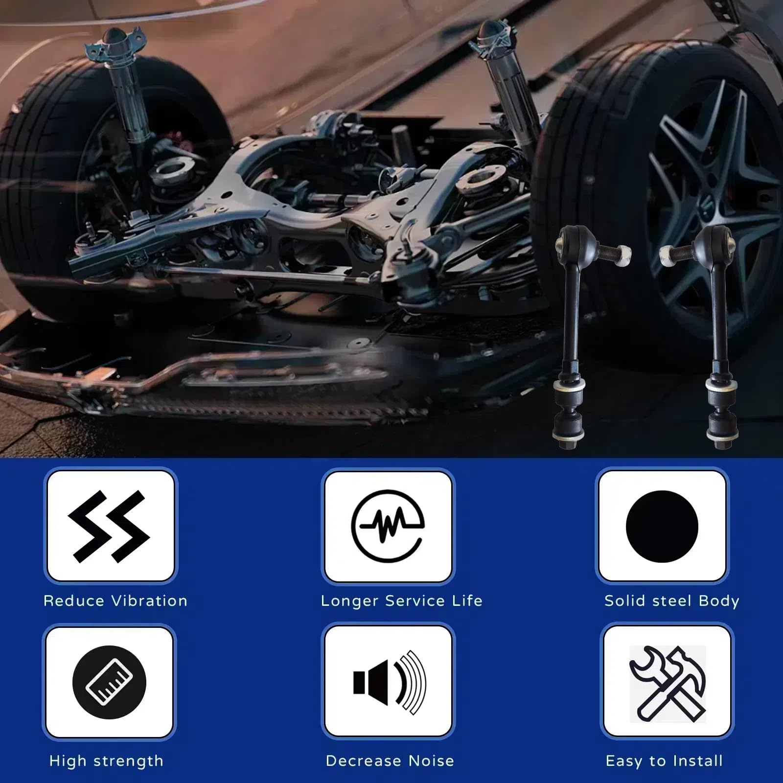 Kfvf 2 Pack Stabilizer Bar Link For Toyota Sequoia 2001-2007, Front Sway Bar Link Kit K90680 For Toyota Tundra 2002-2006, Suspen