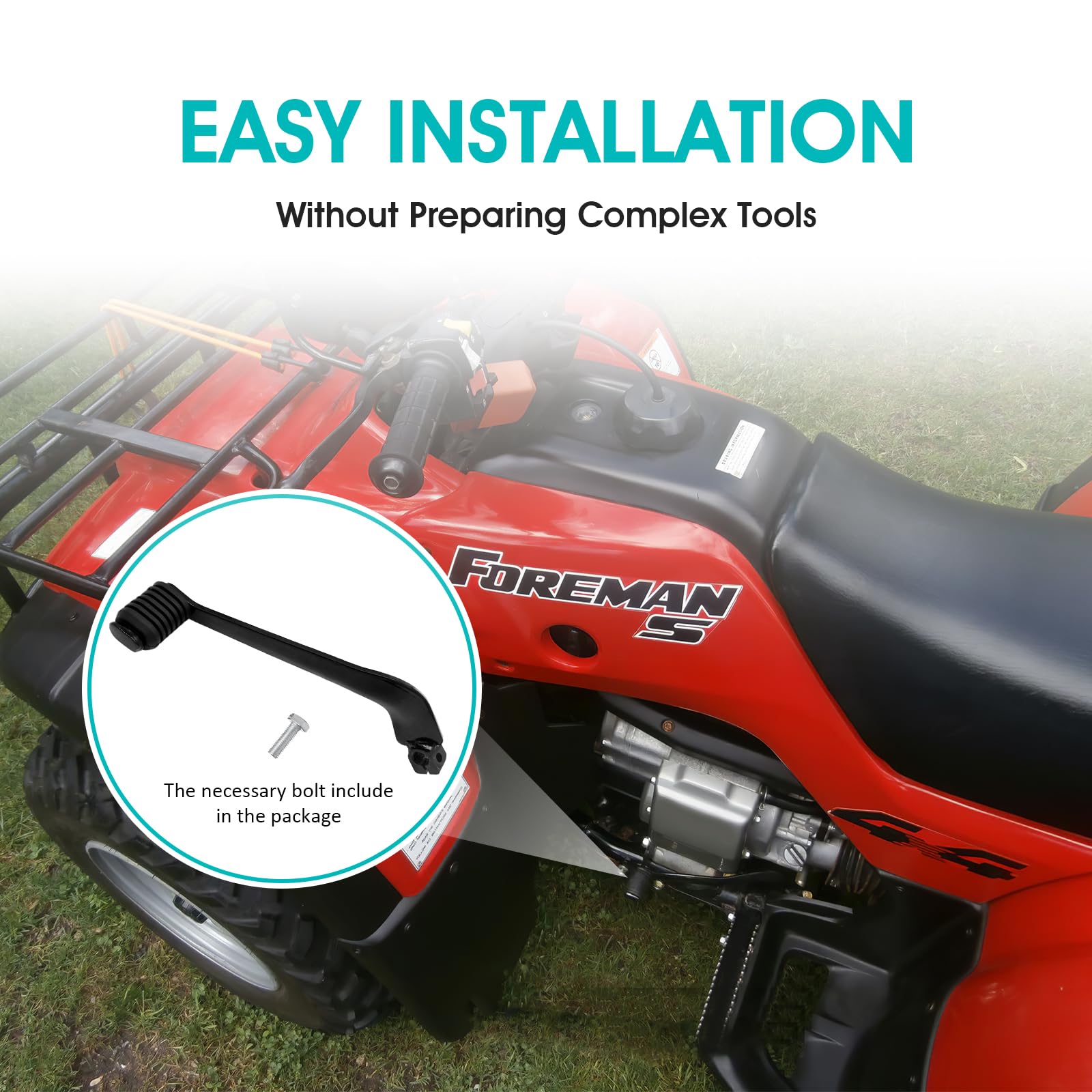 M Mati Gear Shifter Shift Lever Pedal Compatible With Honda Foreman 400 95-03 Foreman 450S 98-04(Not Es) Recon 250 97-22 Trx250E