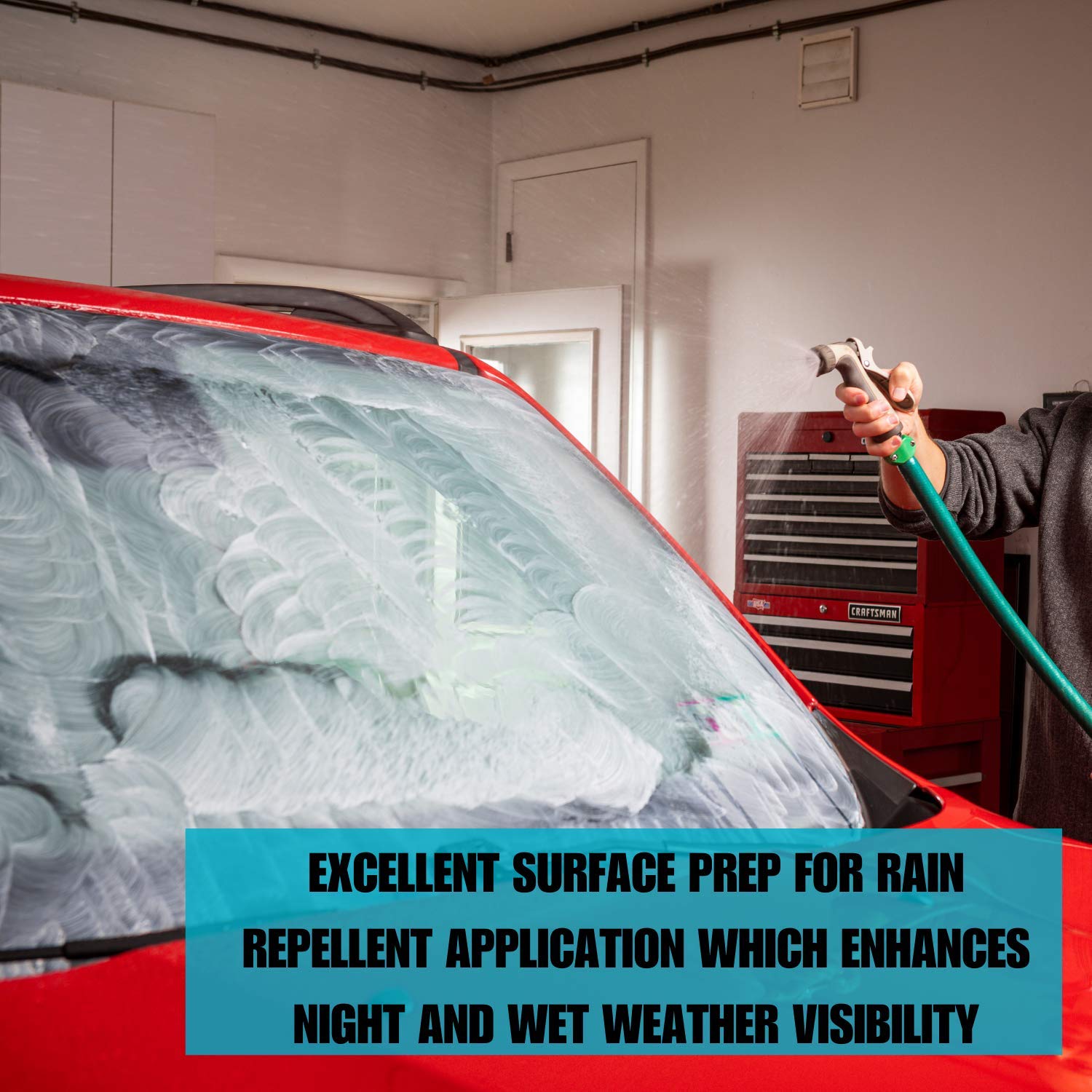 Invisible Glass 91411 3.38-Ounce Glass Stripper Water Spot Remover Kit Eliminates Coatings, Waxes, Oils And More To Polish And Restore Automotive Glass , White