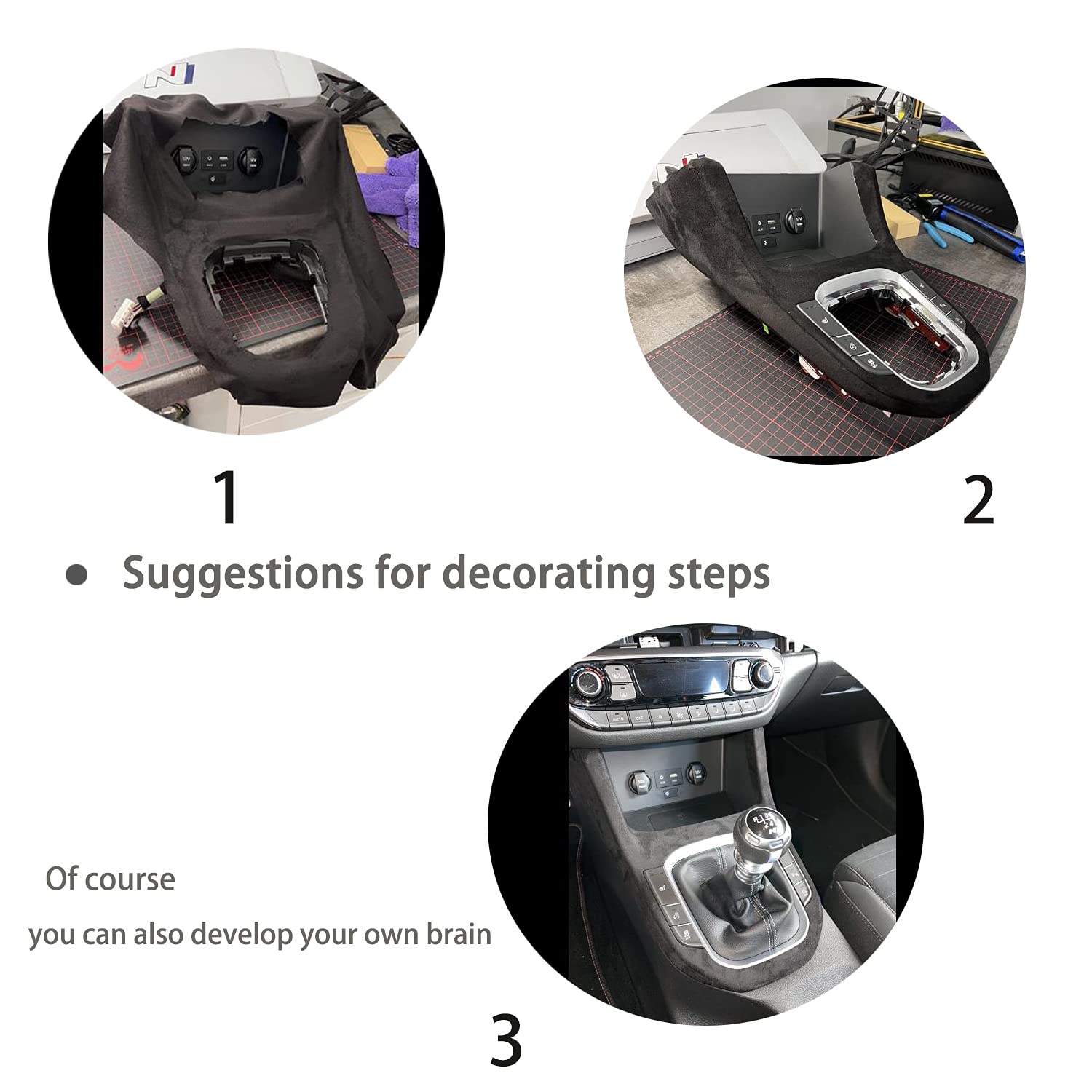 Y.A. Lotus Microfiber Fabric Self-Adhesive Suede Look, Premium Synthetic Leather - Stretch Film Fabric Perfect For Car Interior