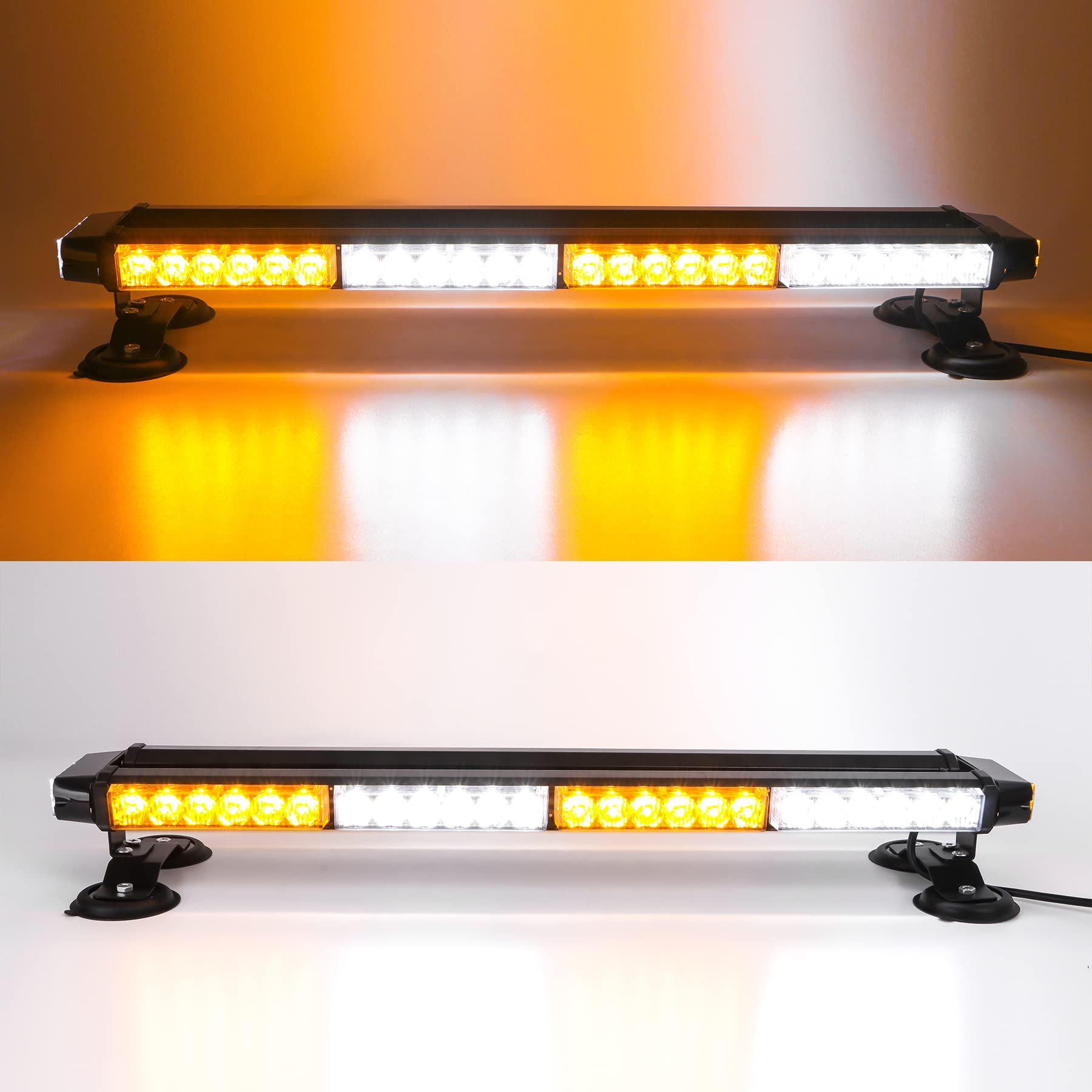 Cumart 26.5'' 54 Led Automotive Rooftop Beacon Light Bar Double Side Emergency Warning Flash Strobe Snow Plow Light Traffic Advi