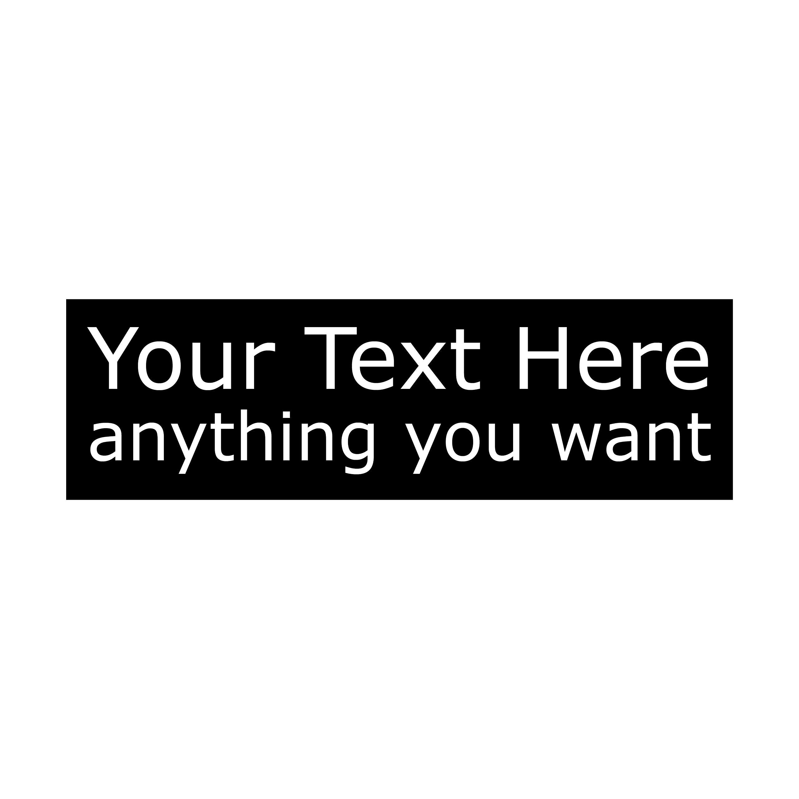 Custom Bumper Sticker Wyco Products Customizable Bumper Sticker (5 '' X16.6, Black)