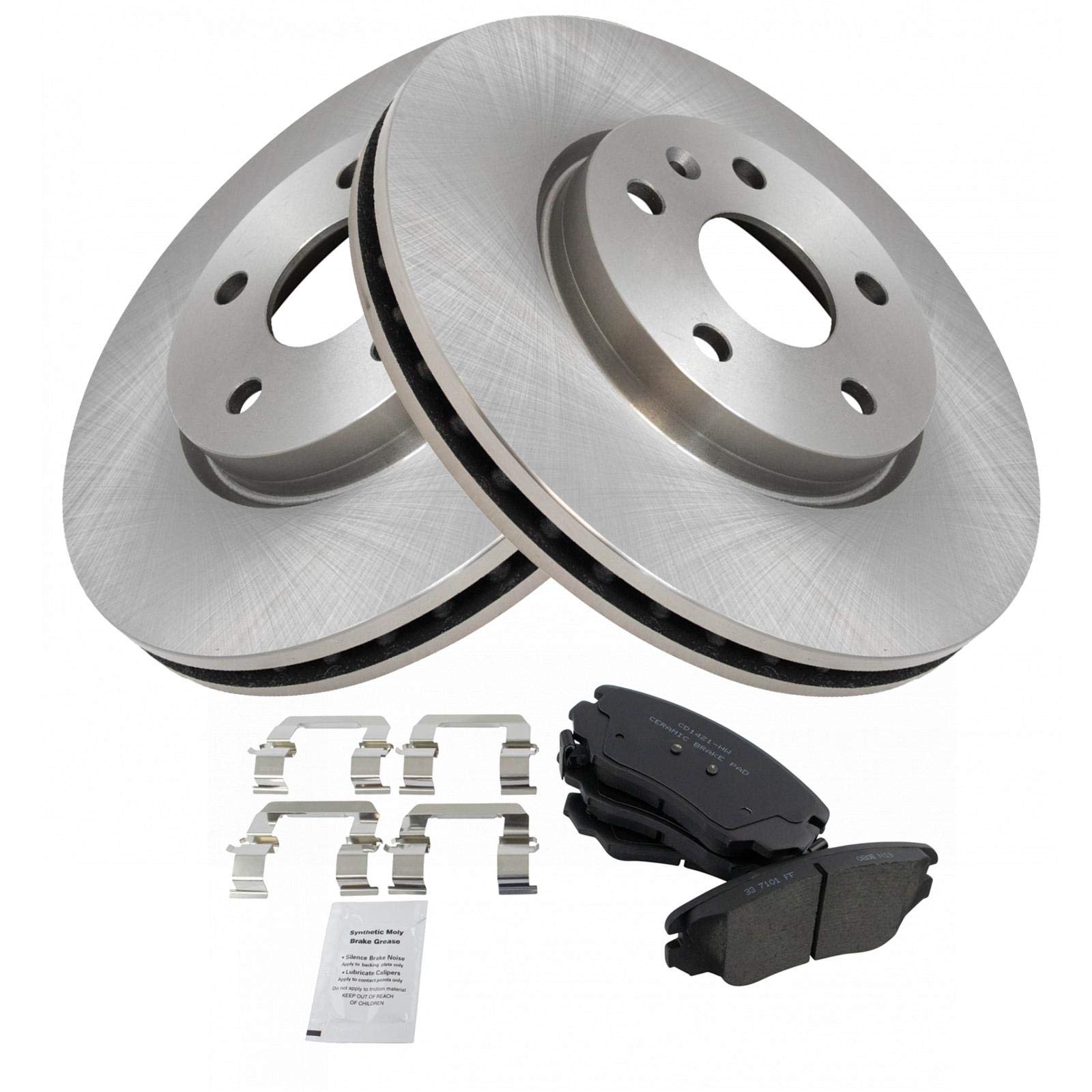 Trq Front Ceramic Brake Pad & Rotor Set Kit For Terrain Equinox Regal