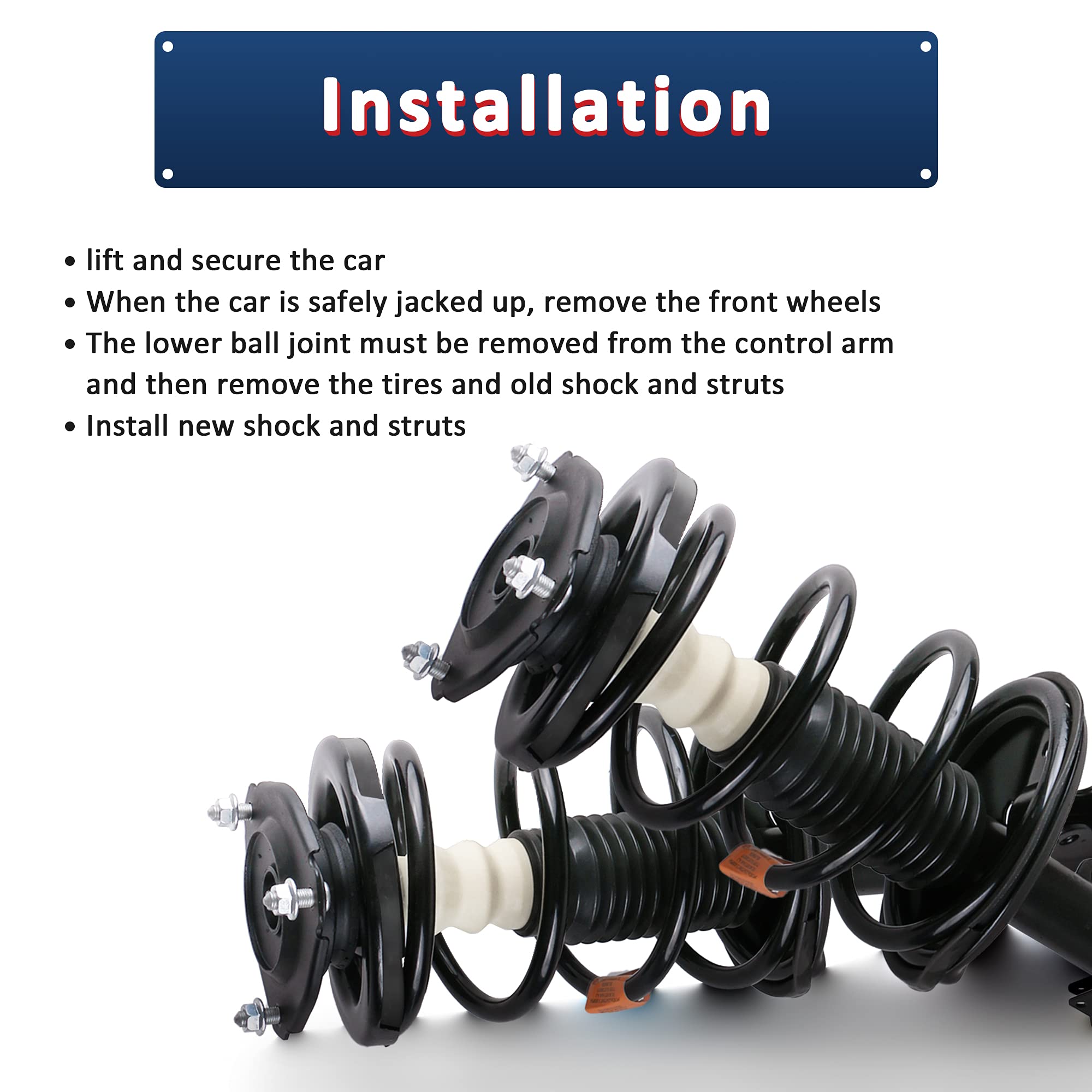 Mostplus Rear Shocks Struts Compatible For 2004 2005 2006 Toyota Camry Solara Lexus Es330 172207 172208 Coil Spring Shock Absorb