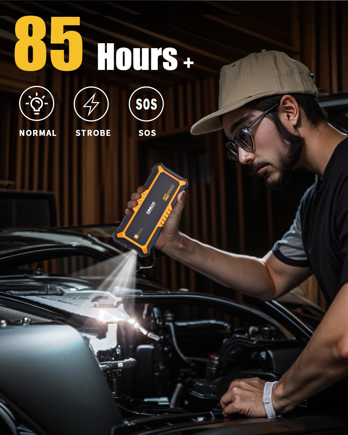 Gooloo Gp3000 Jump Starter, 3000A Portable Car Jump Starter For Up To 10.0L Gas Engines & 8.0L Diesel, 12V Supersafe Lithium Jum