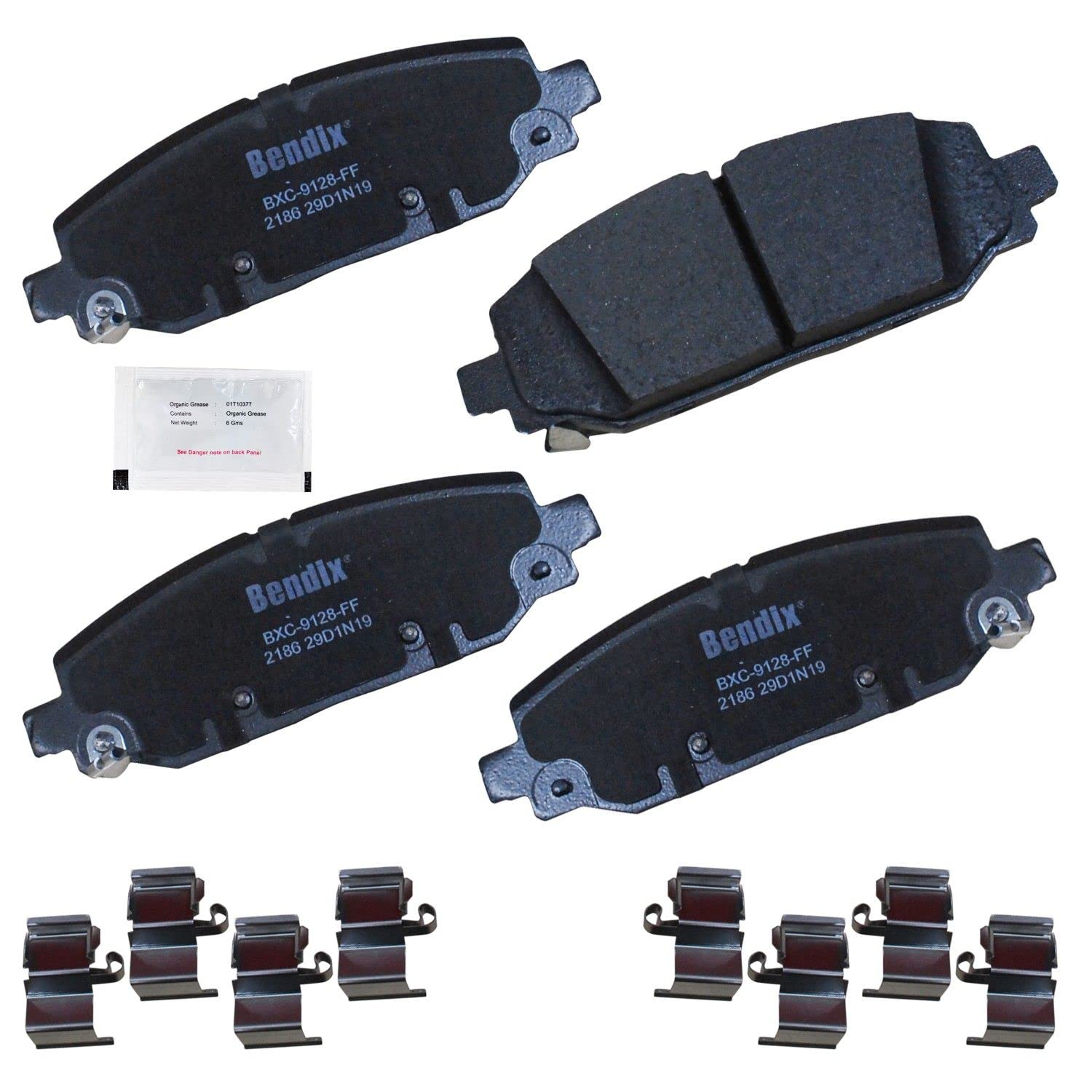 Bendix Priority1 Cfc2186 Ceramic Rear Brake Pads For Jeep Wrangler 2024-2018