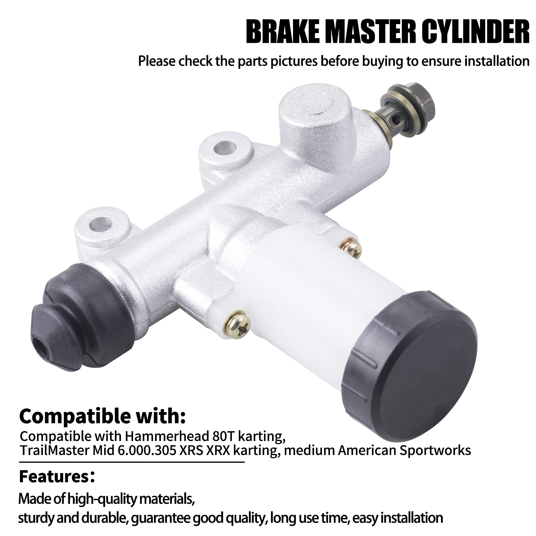 Cncmotok Brake Master Cylinder Hammerhead 80T Trailmaster Mid 6.000.305 Xrs Xrx Go Kart Brake Master Cylinder