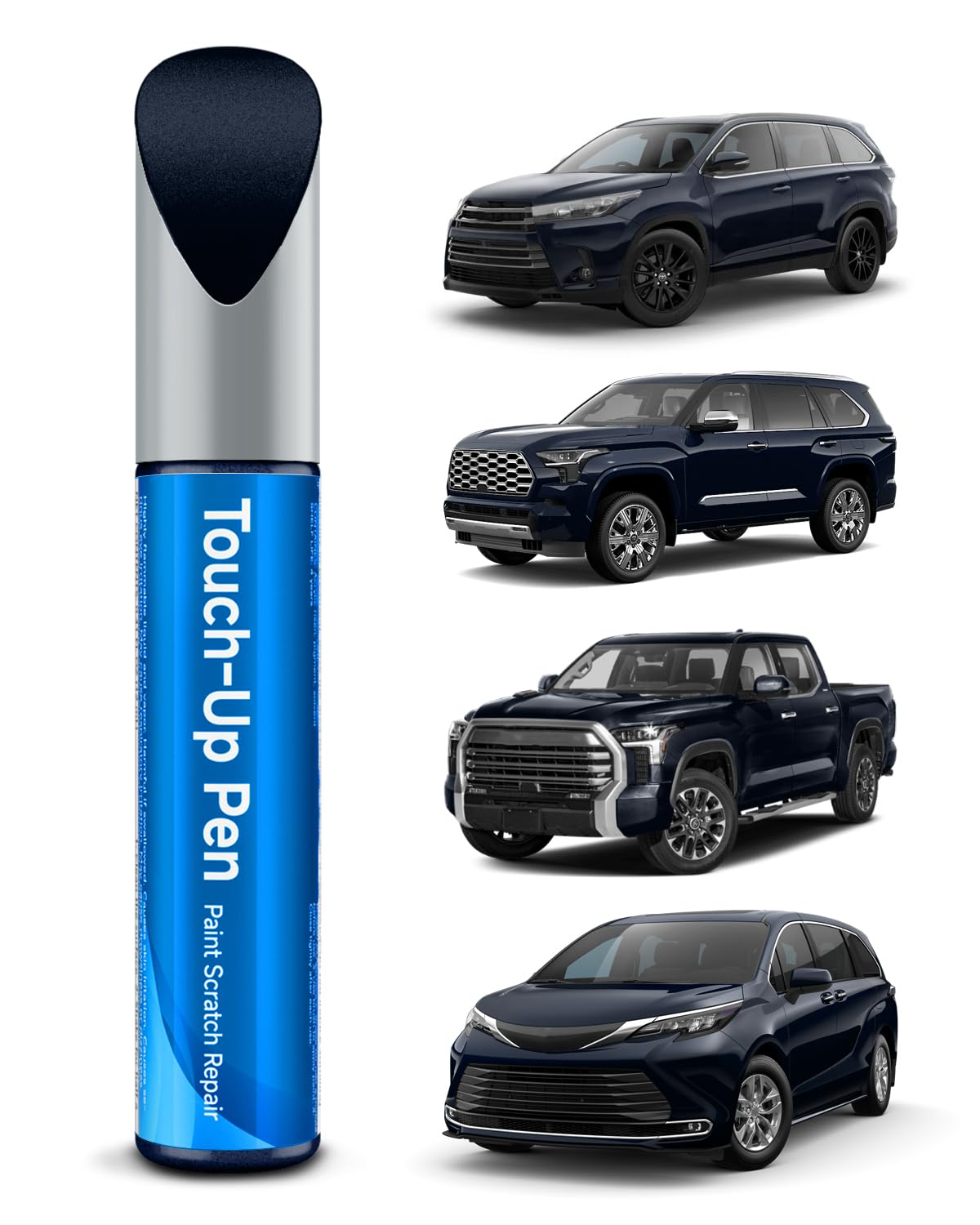 8X8 New Dark Blue Touch Up Paint Compatible with Toyota Exact Match Touch Up Paint Car Scratch Repair