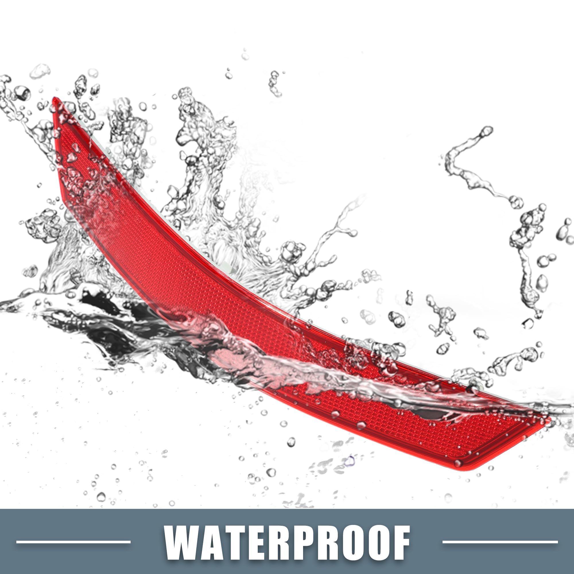 A Absopro Car Rear Right Bumper Reflector No.A1648200674 For Mercedes-Benz Ml350 2006-2011 Plastic Red