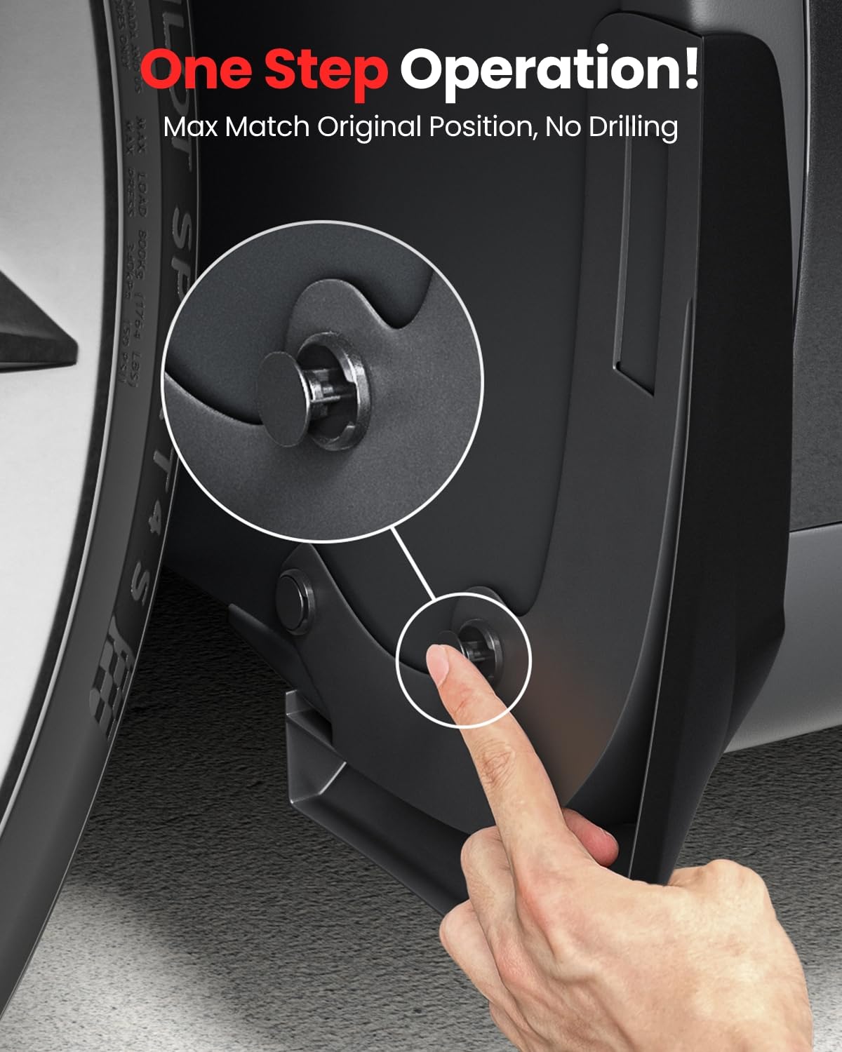 Reevaa 2025 Tesla Model Y Accessories - Mud Flaps [No Drilling Required] All-Weather Mud Guard Body Kits For Model Y 2020-2025,