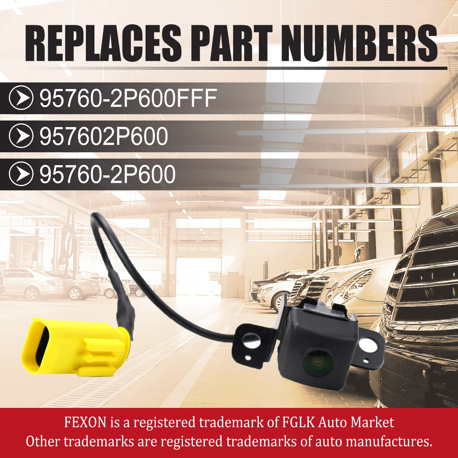 Rear View Backup Camera Compatible With Kia Sorento 2014 2015 Replaces 95760-2P600 95760-2P600Fff