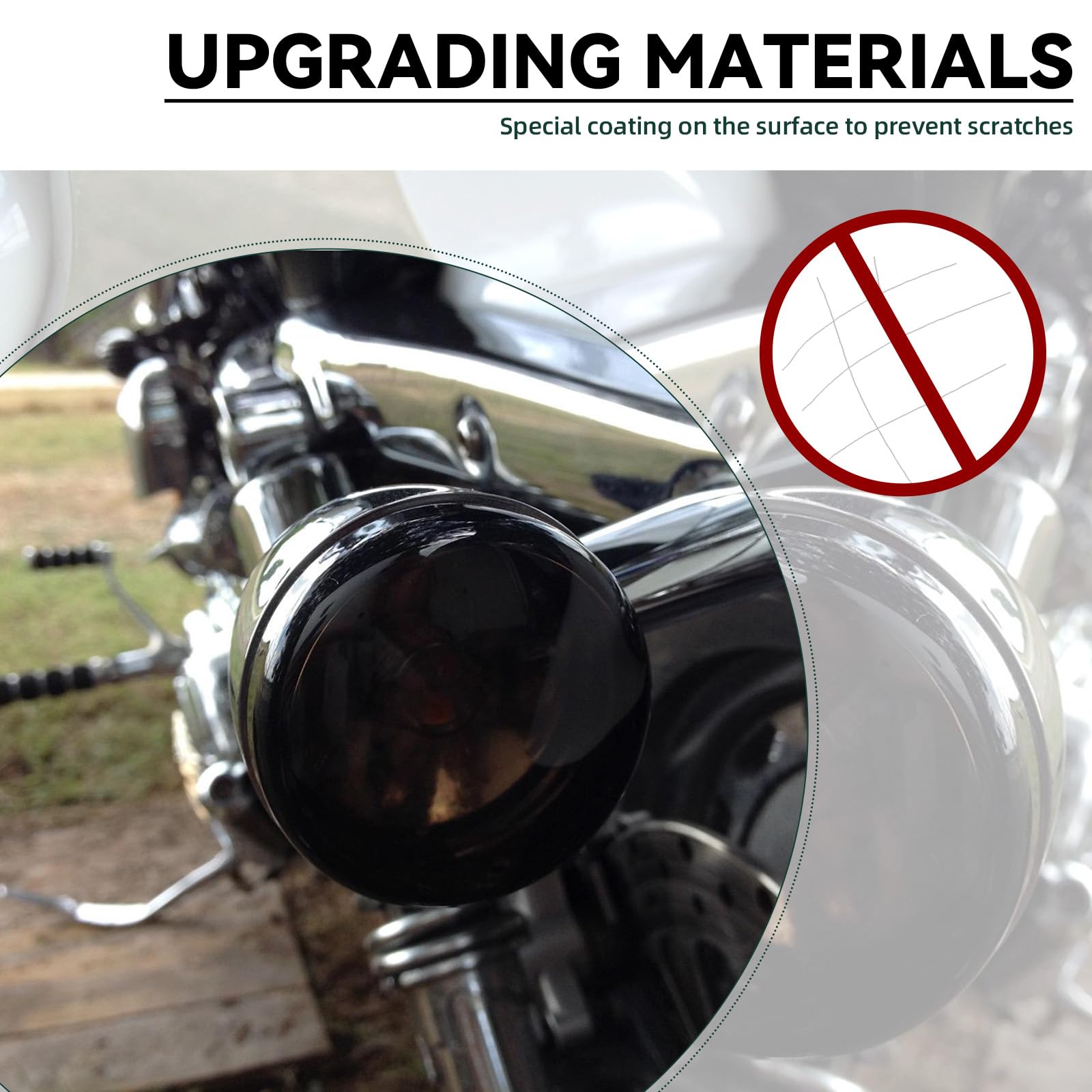 2 Inch Smoke Bullet Turn Signal Light Lens Cover, Compatible For Harley Davidson Sportster, Softail, Street Glide, Road King, Ro