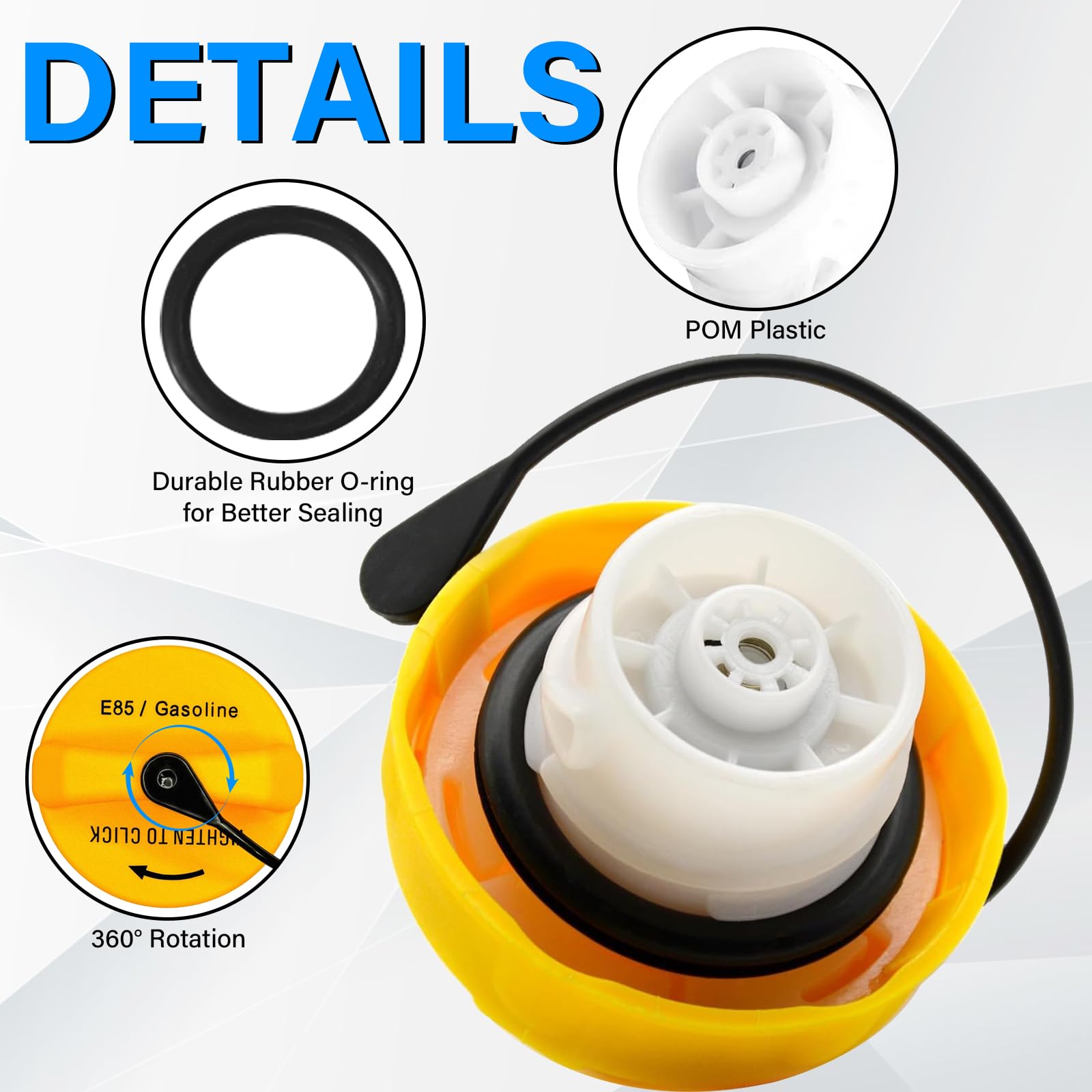 Gas Cap Replacement for Dodge 2011-2018 Ram 1500, 2007-2013 Grand Cherokee, 2013-2016 Dart, 2011-2019 Journey 52030379AB