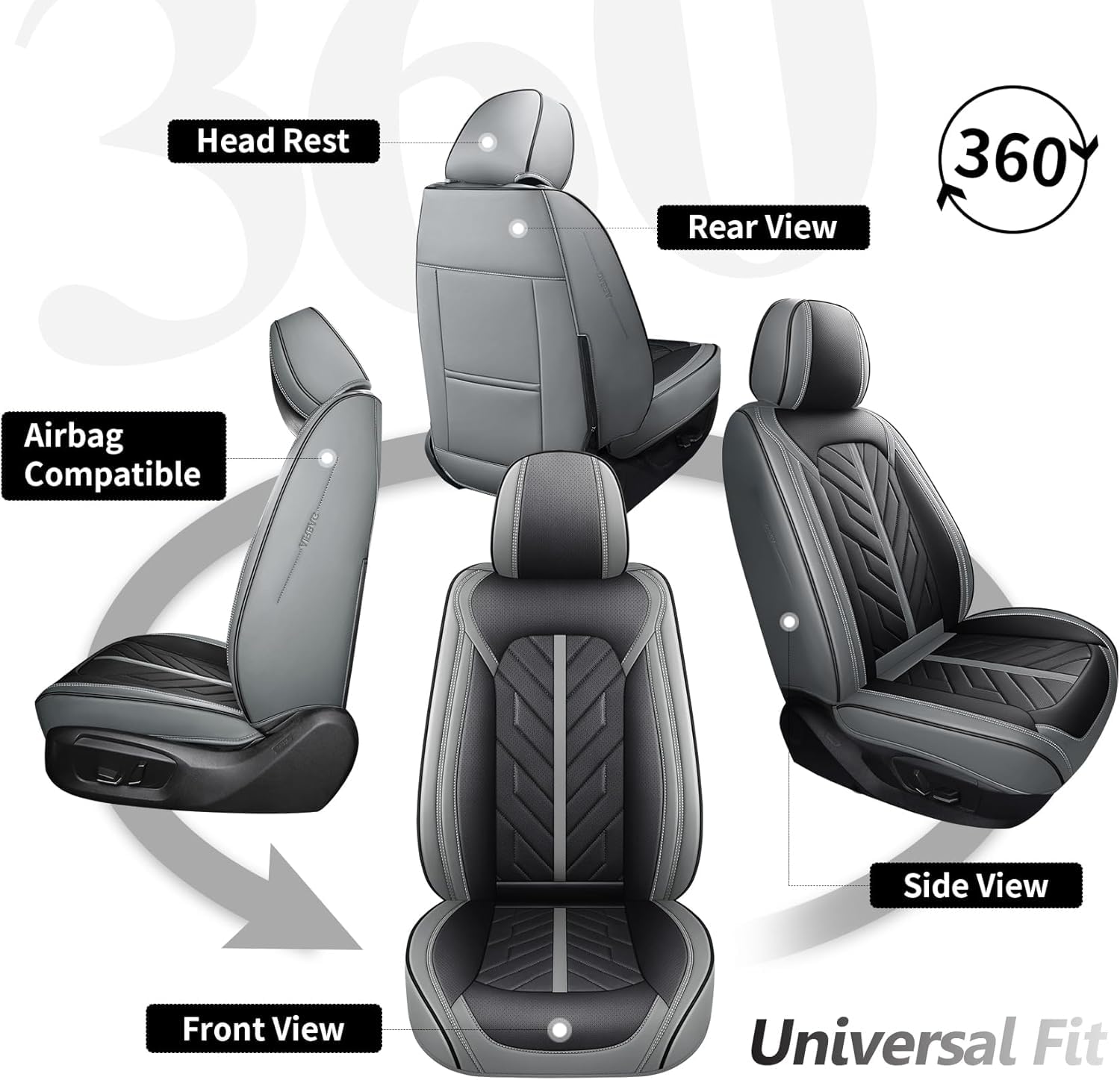 Tomatoman Car Seat Covers Compatible with Accent Elantra Tucson Equus Genesis Sonata Jeep Renegade Liberty Cherokee Full Coverag