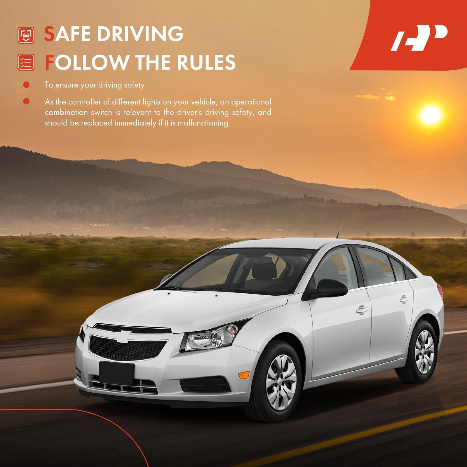 A-Premium Turn Signal Switch Replacement for Chevy Malibu 2004-2012 Pontiac G6 2005-2010 Saturn Aura 2007-2009# 20940369 Headlam