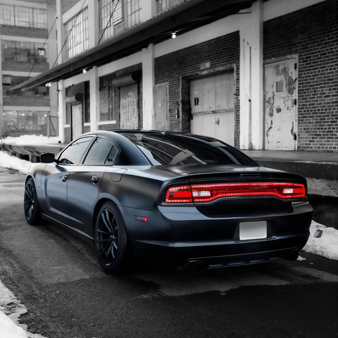 Vvivid+ Satin Finish Premium Adhesive Vinyl Wrap Film (2Ft X 5Ft (Black))