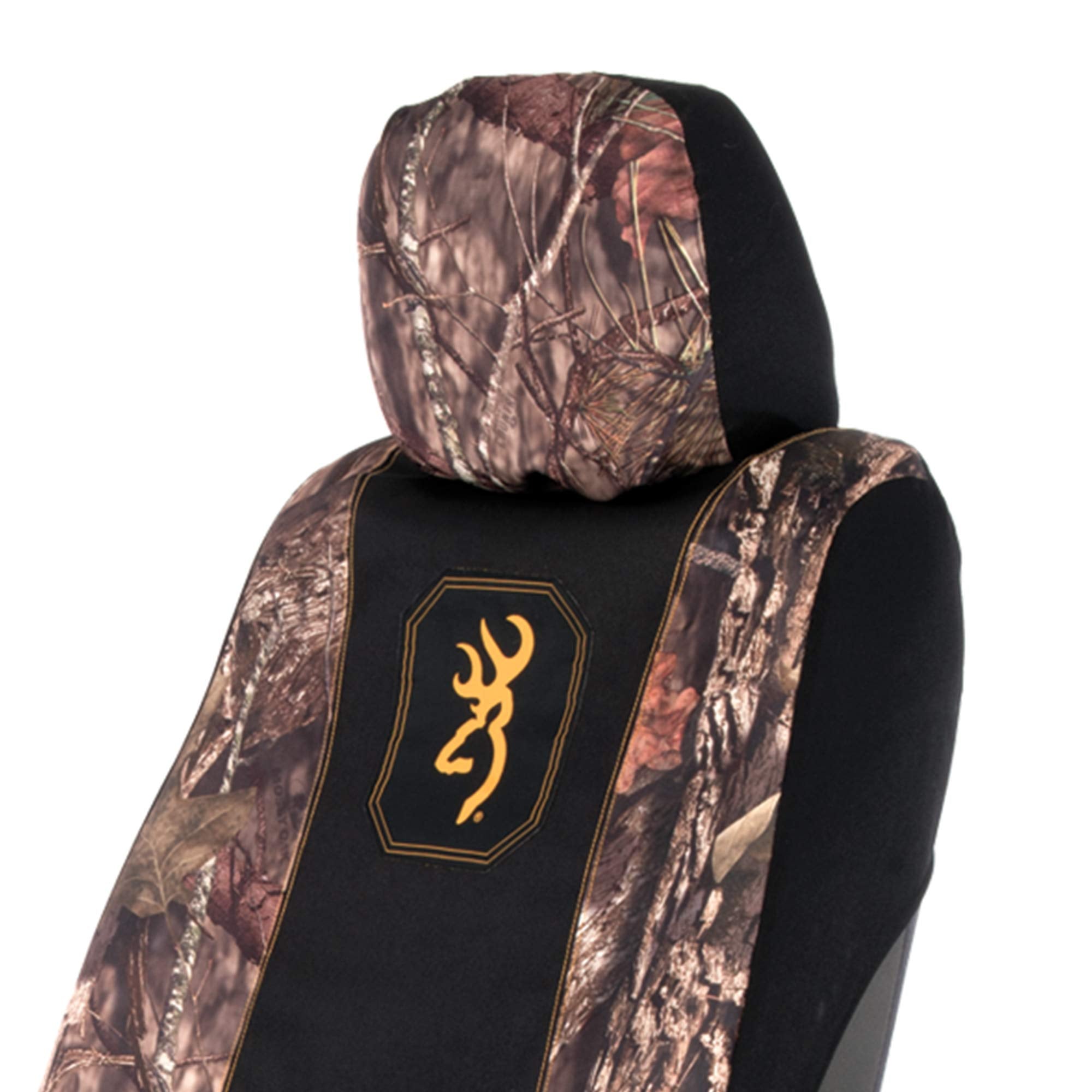 Browning Universal Front and Bench Seat Covers, Water Resistant for Car, Truck, and SUV , Pack of 2, Mossy Oak Break-Up Country
